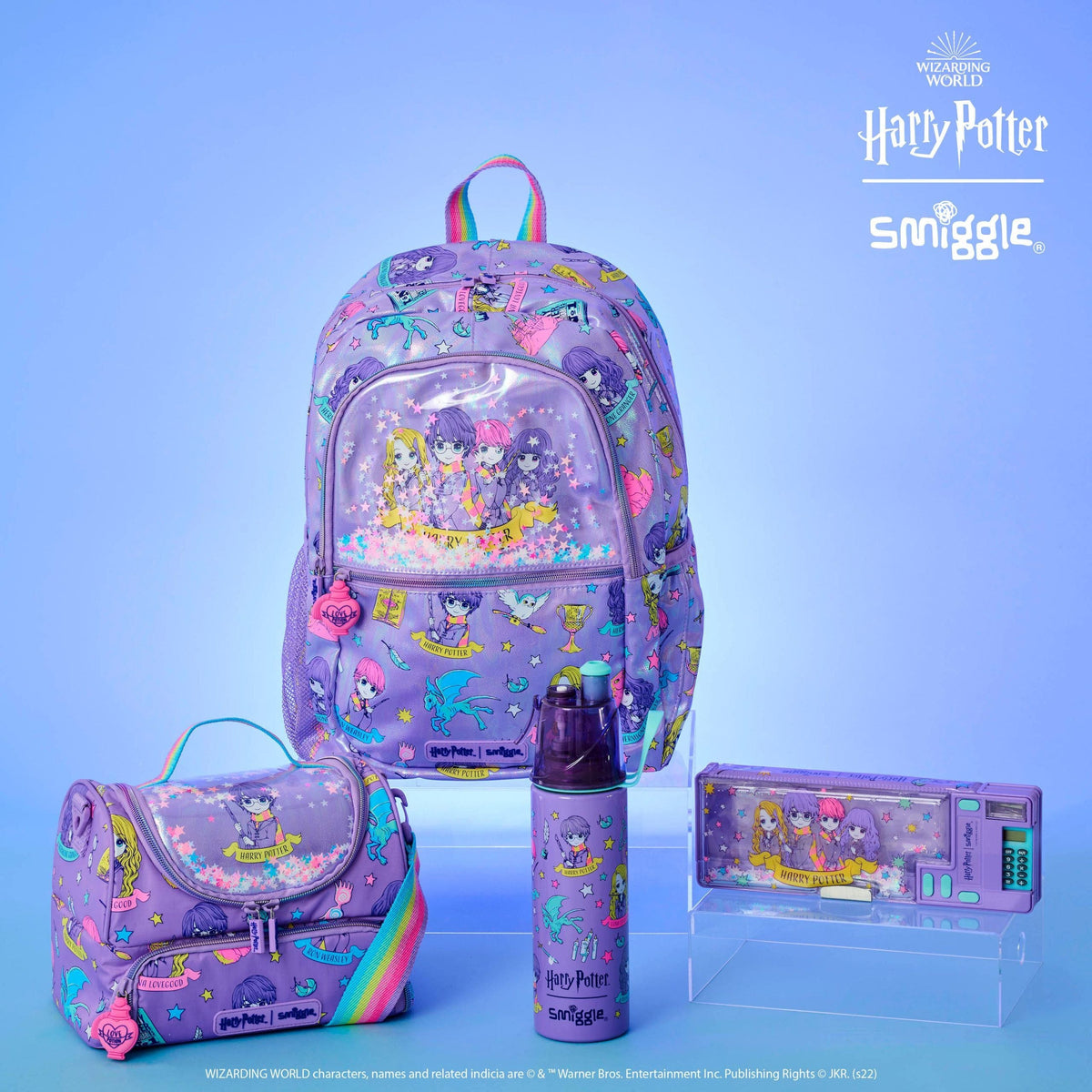 Smiggle – Harry Potter 500 ml Stahlflasche mit Wasserspray