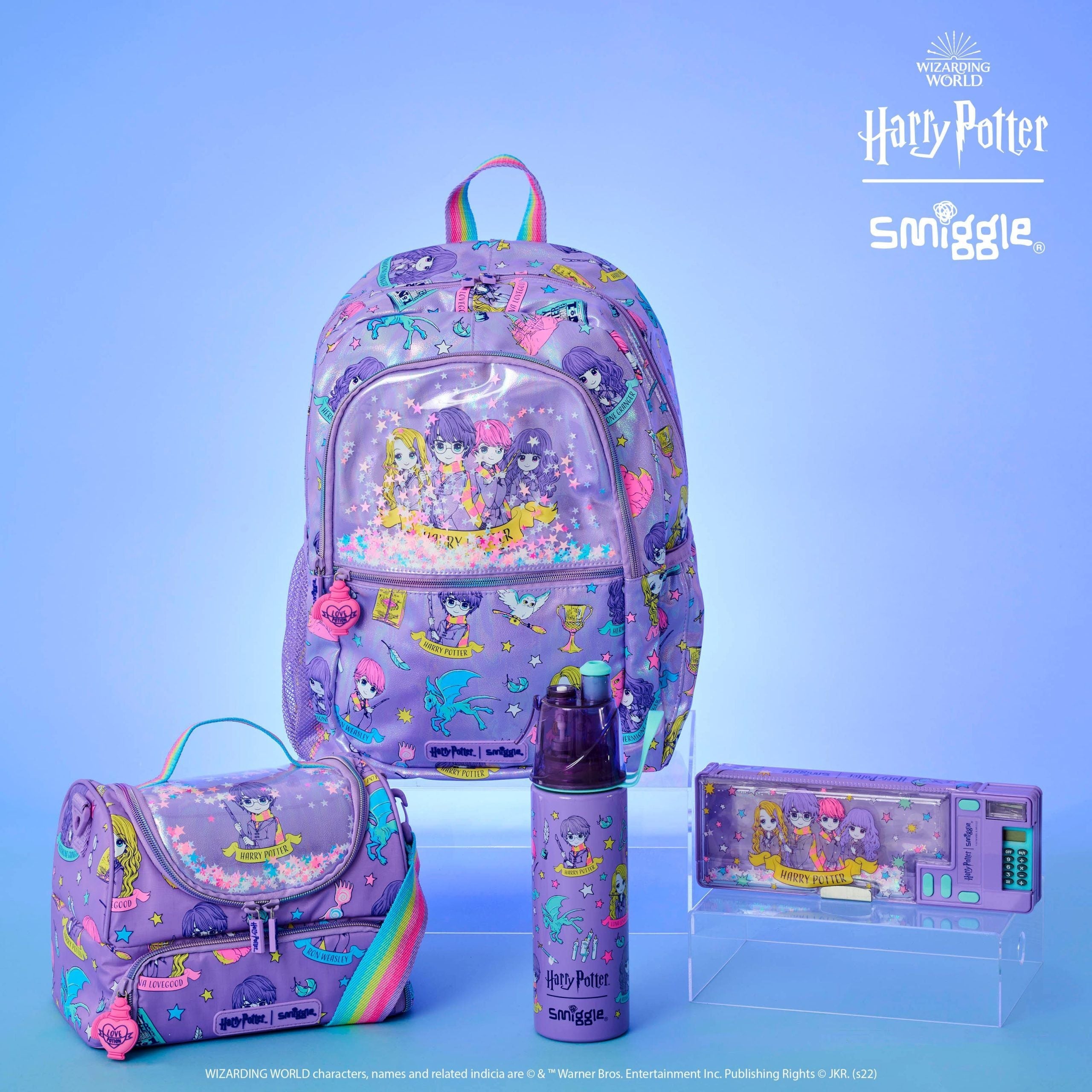 Smiggle – Harry Potter 500 ml Stahlflasche mit Wasserspray