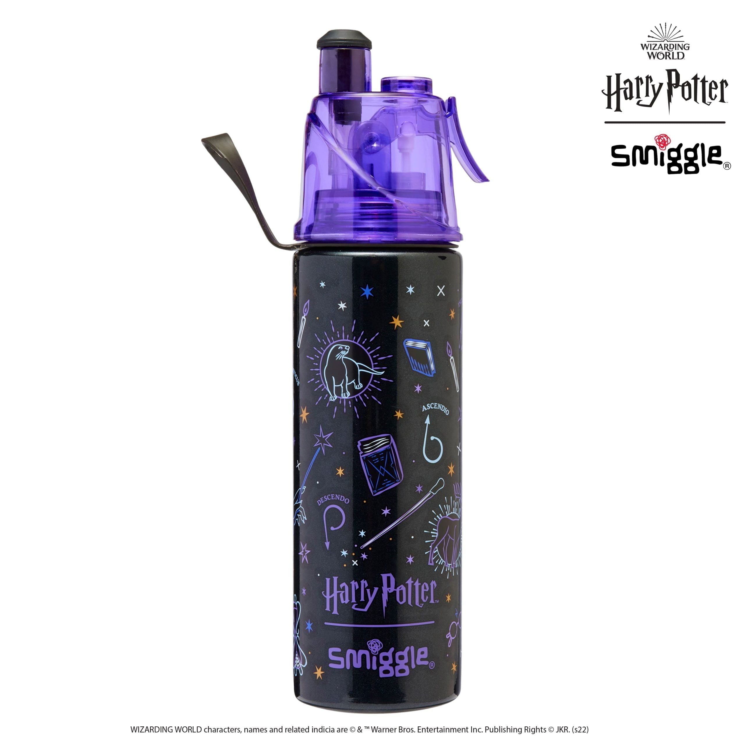 Smiggle – Harry Potter 500 ml Stahlflasche mit Wasserspray