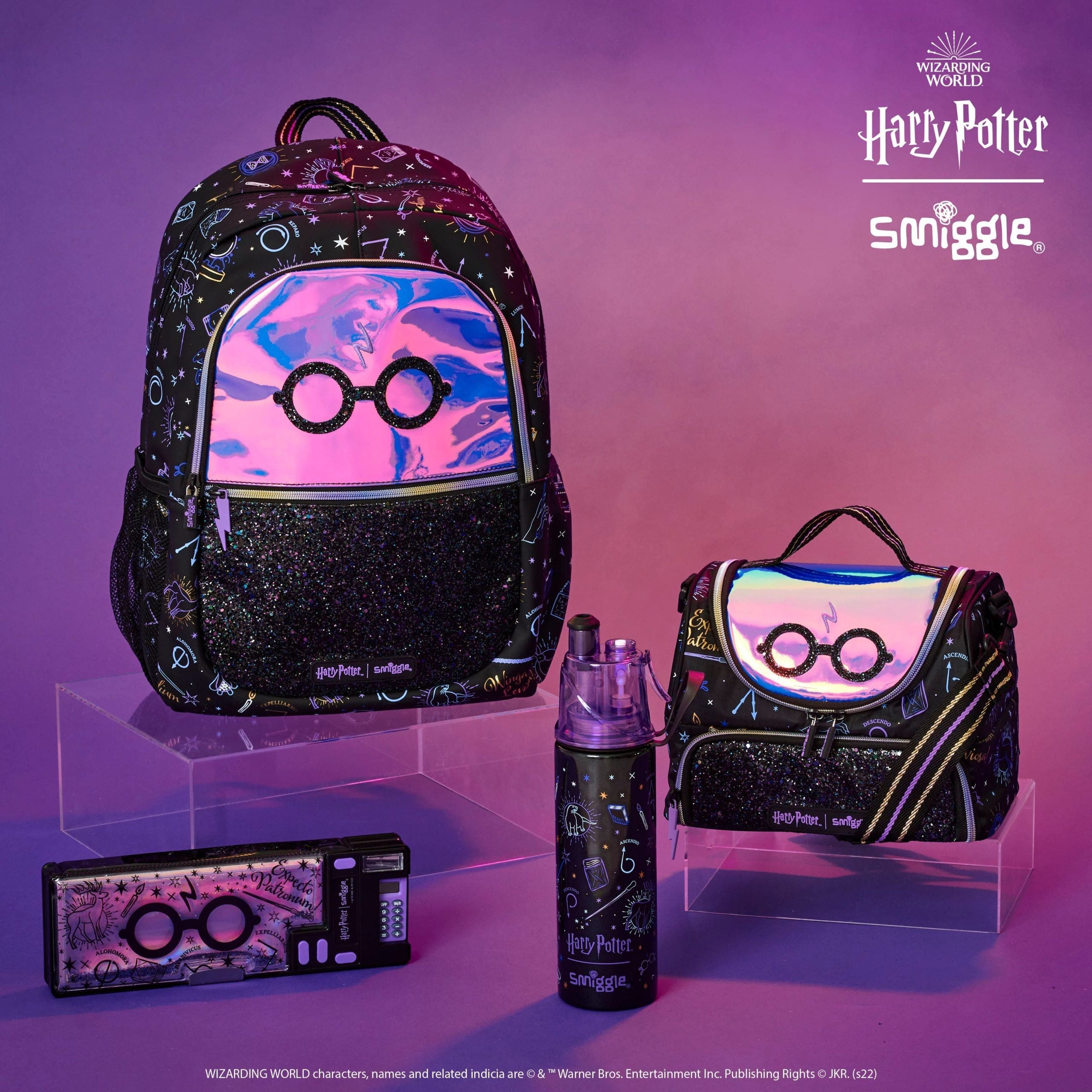 Smiggle – Harry Potter 500 ml Stahlflasche mit Wasserspray