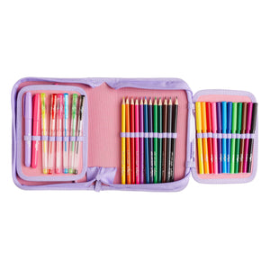 Smiggle - Hey There Briefpapier-Set mit Malstiften und Bleistiftbox
