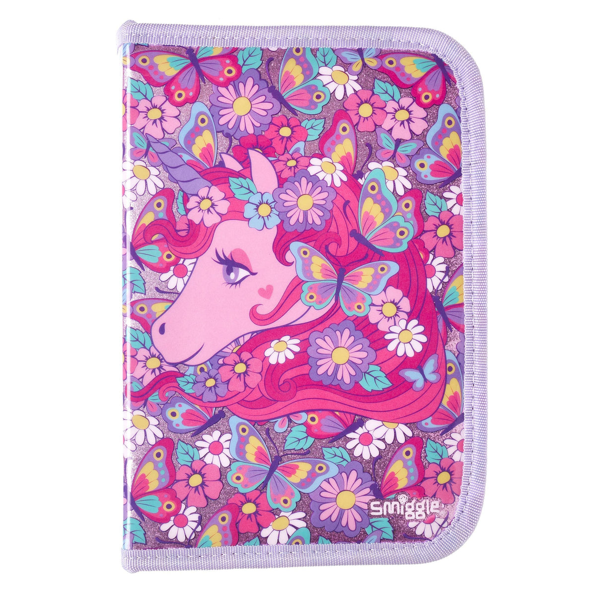 Smiggle - Hey There Briefpapier-Set mit Malstiften und Bleistiftbox
