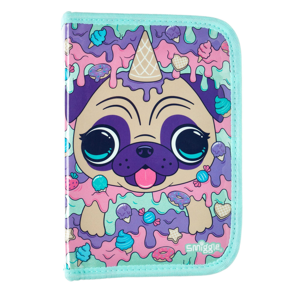 Smiggle - Hey There Briefpapier-Set mit Malstiften und Bleistiftbox