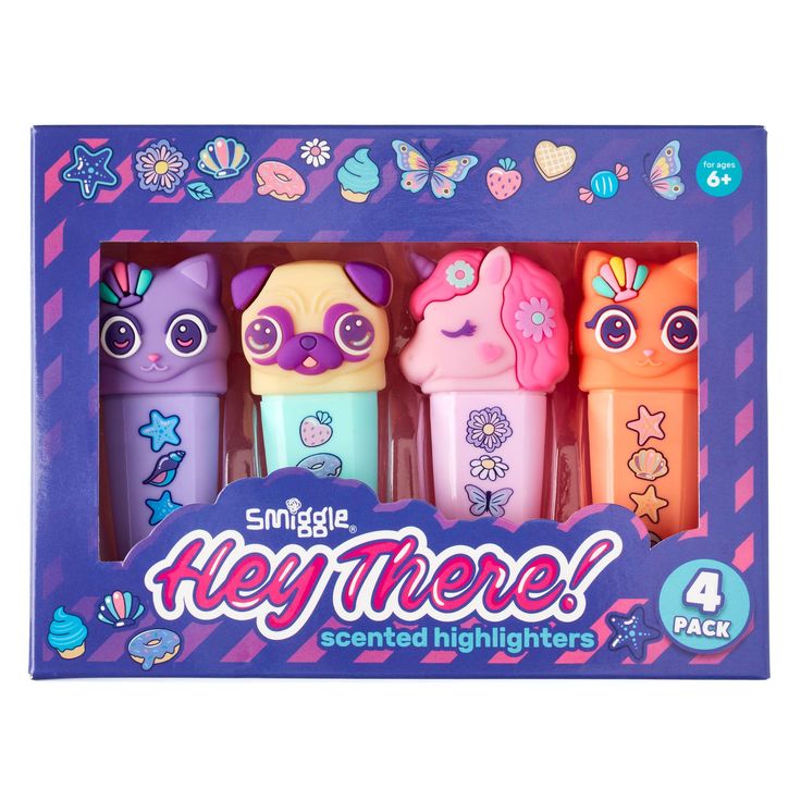 Smiggle - Hey There Textmarker 4er-Pack