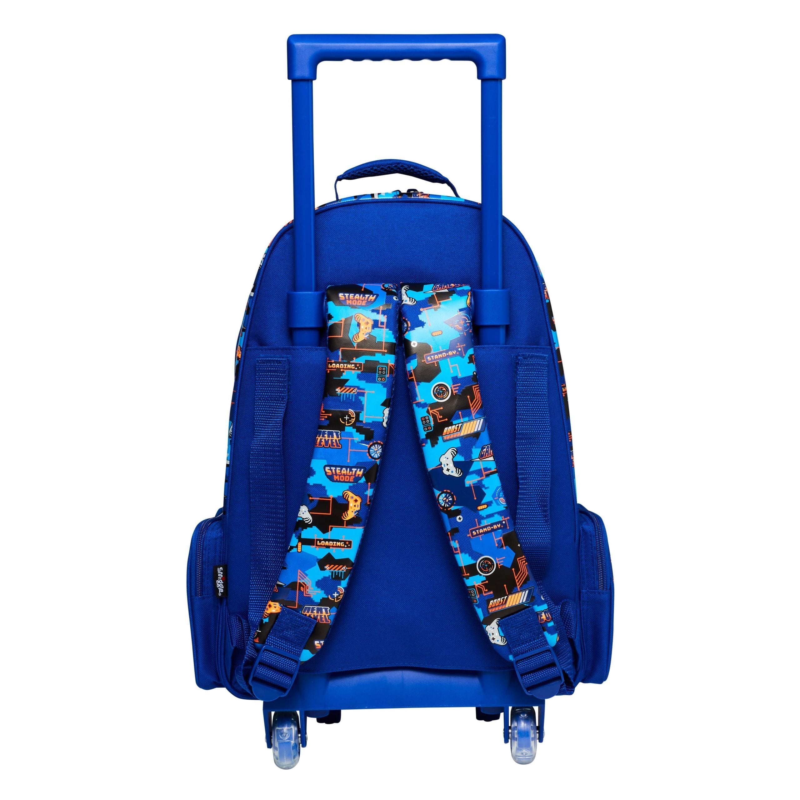 Smiggle – Hey There Schul- und Reisetasche mit beleuchteten Rollstühlen