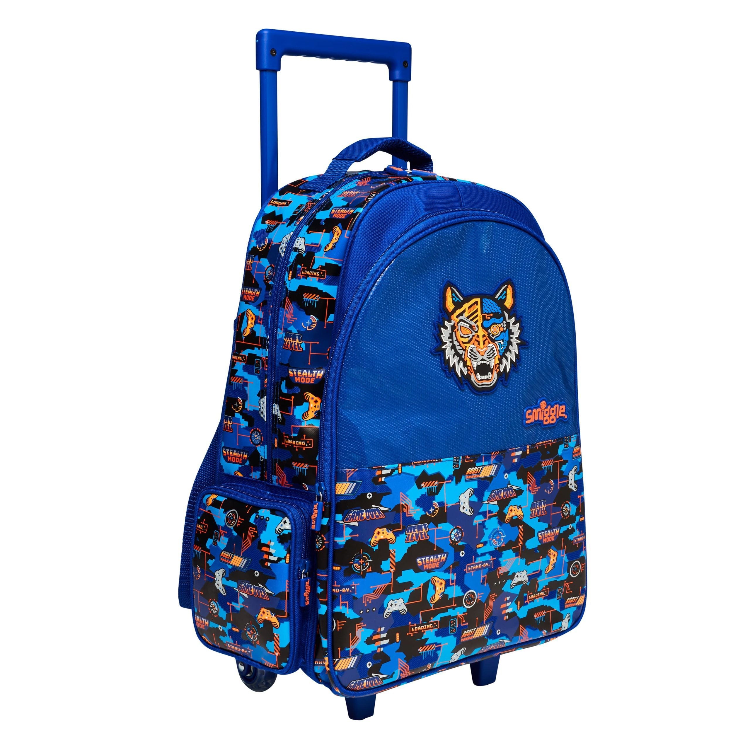 Smiggle – Hey There Schul- und Reisetasche mit beleuchteten Rollstühlen