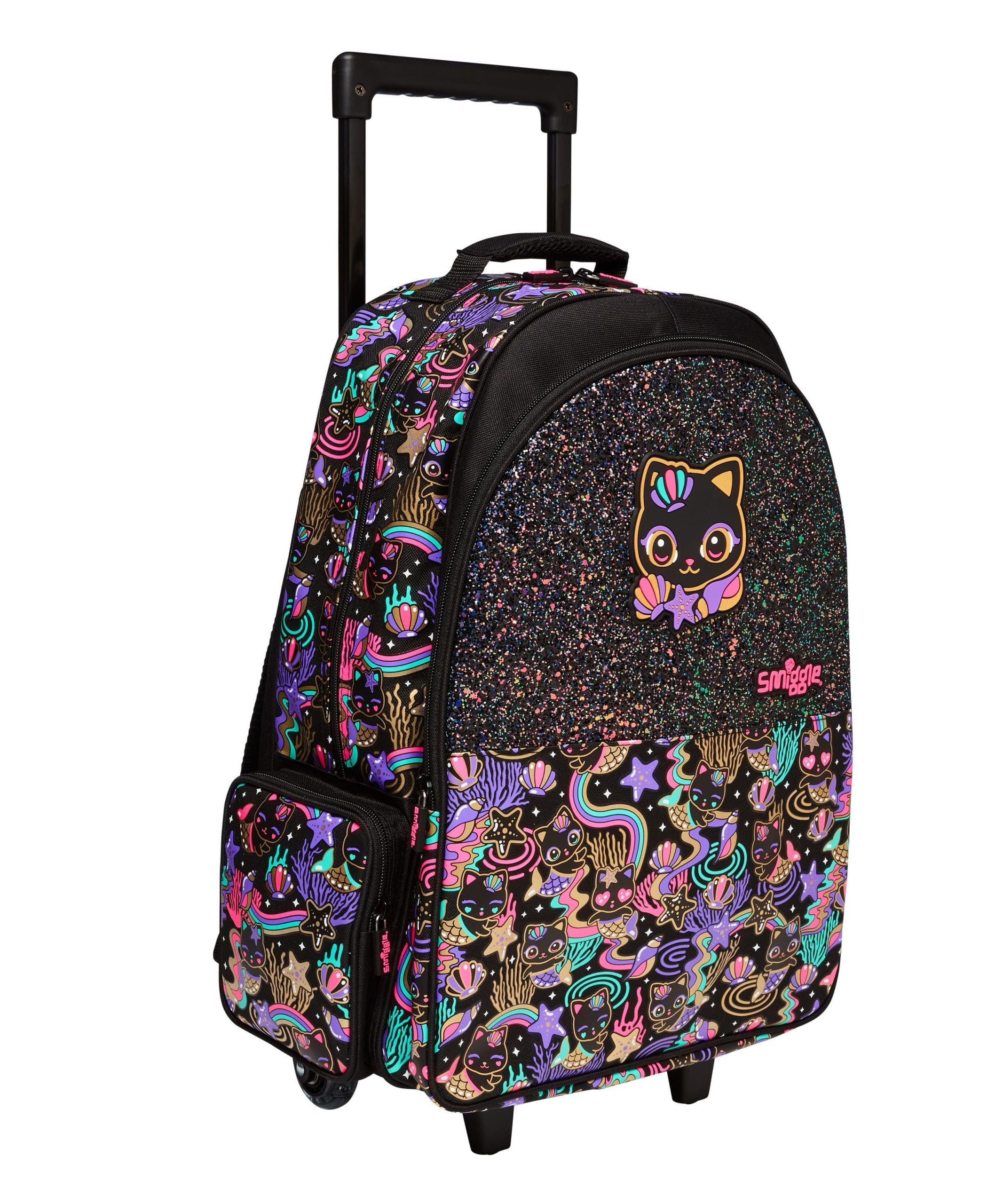 Smiggle - Hey There Leuchtender Rollkoffer Schul- und Reisetasche
