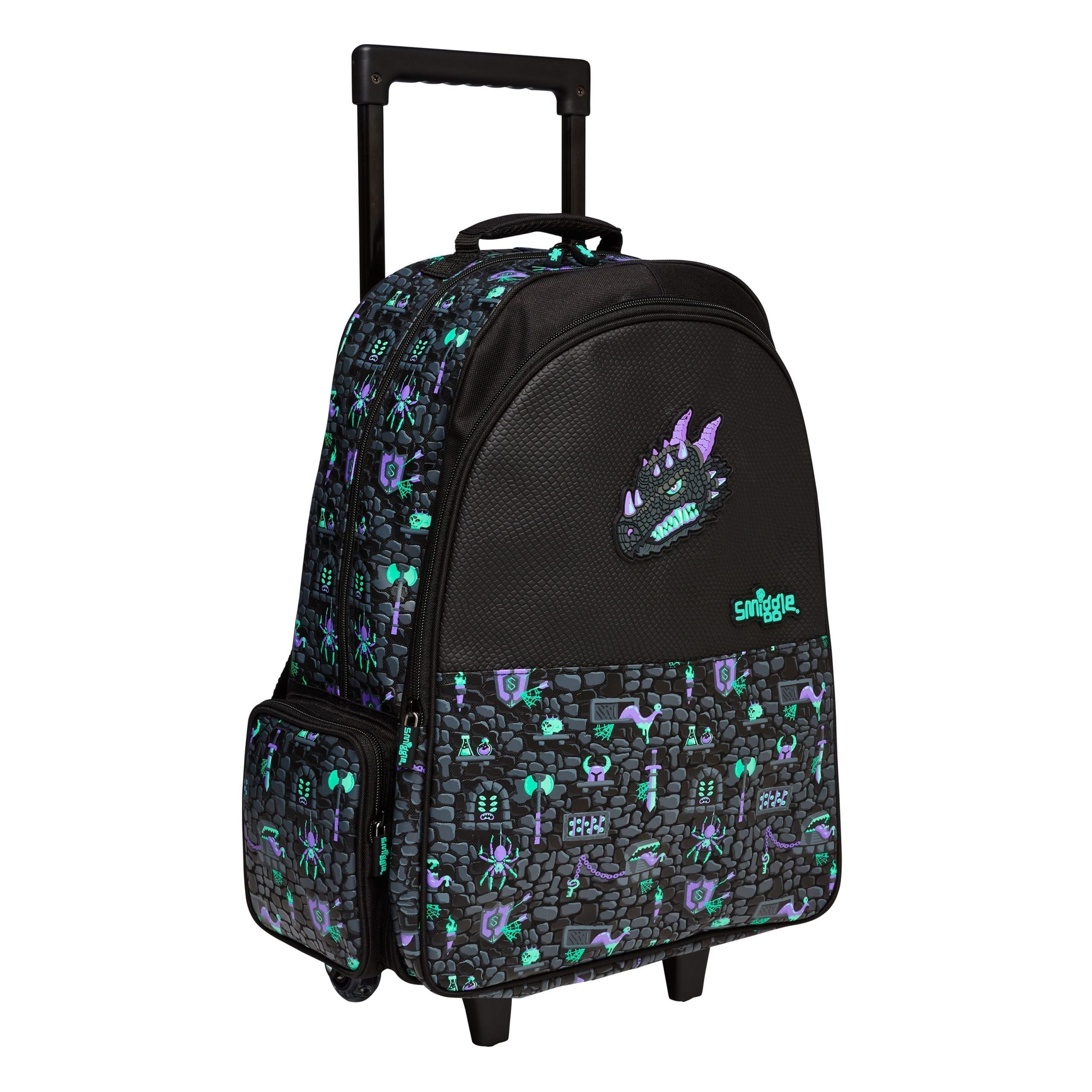 Smiggle – Hey There Schul- und Reisetasche mit beleuchteten Rollstühlen