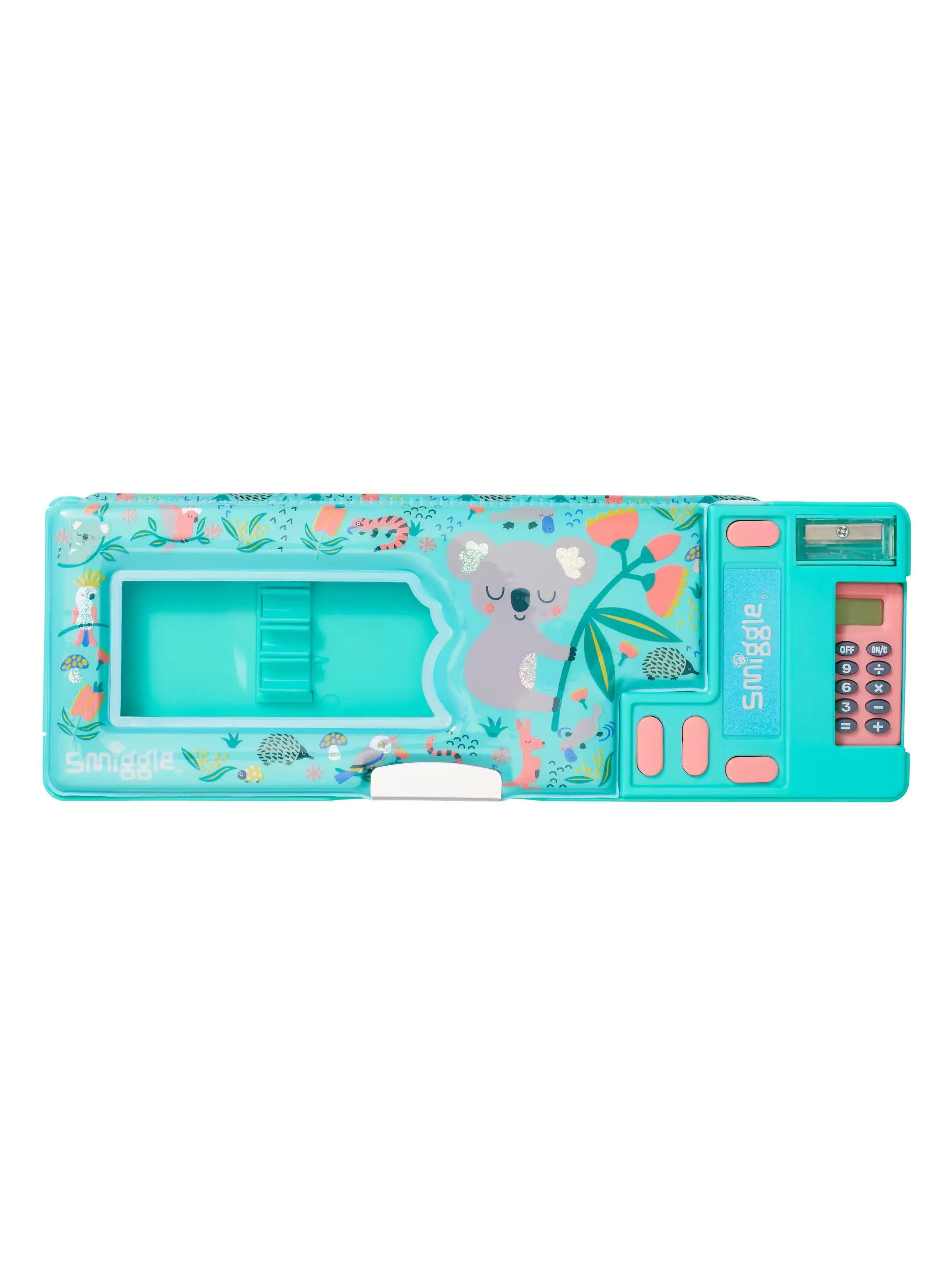 Smiggle – Hi There Pop Out Automatisches Federmäppchen mit Taschenrechner 