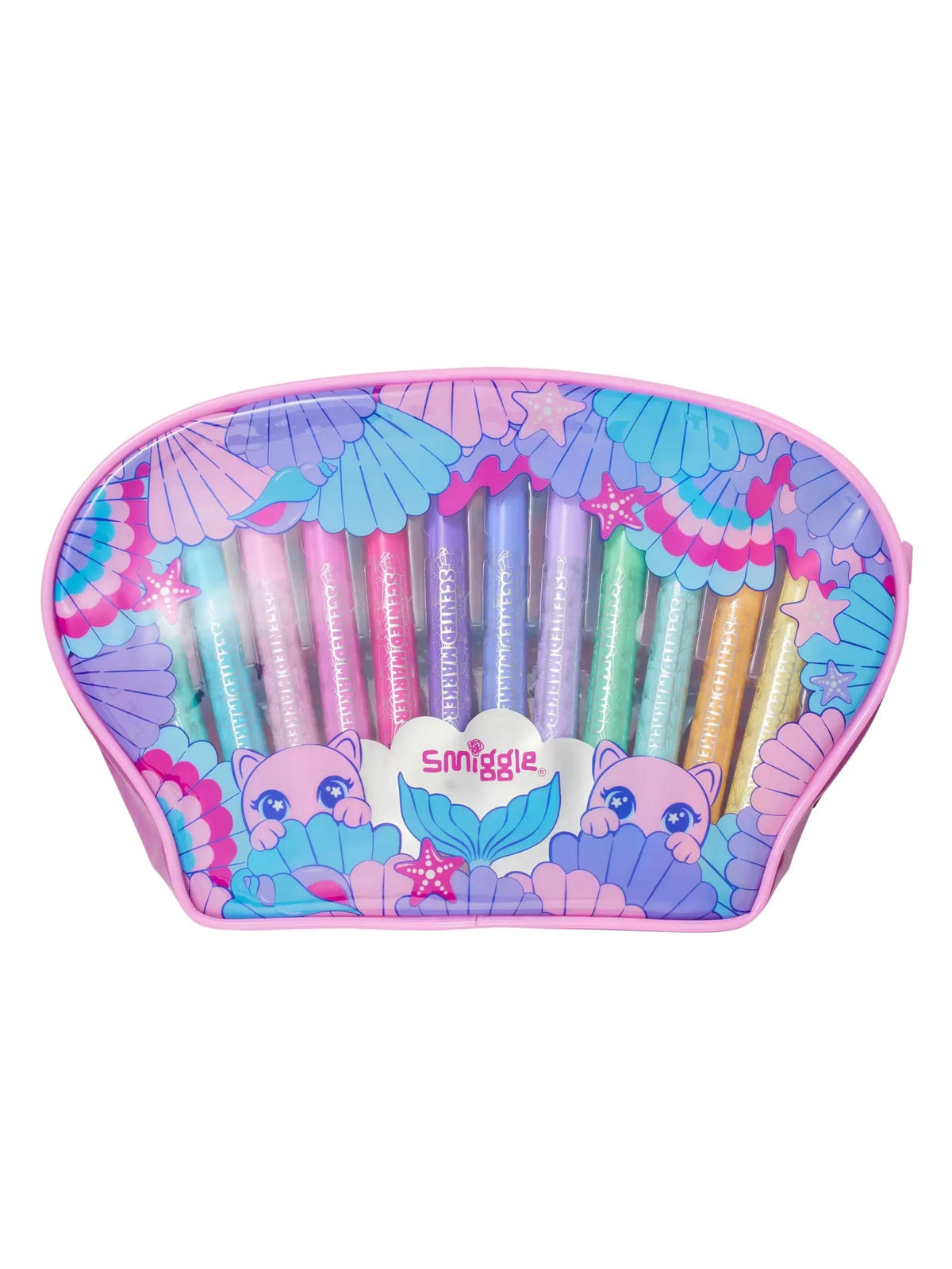Smiggle - Hi There duftendes 12-teiliges Textmarker- und Federmäppchen-Set
