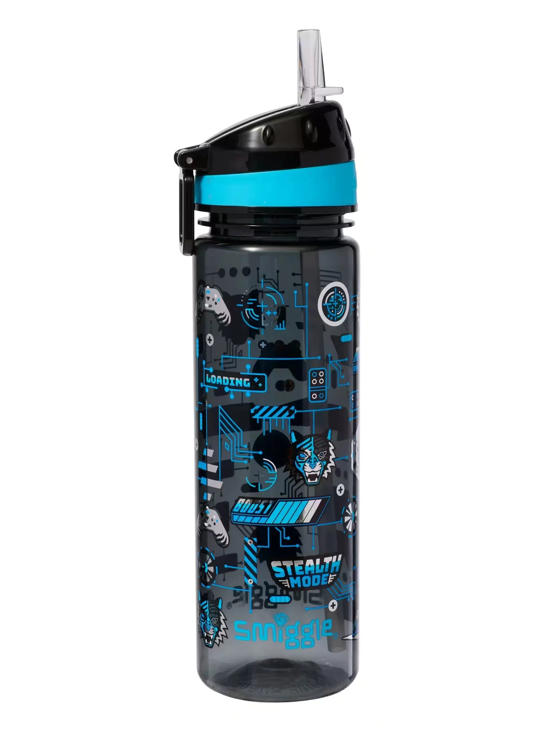 Smiggle – Hi There 650 ml BPA-freie Wasserflasche mit Strohhalm