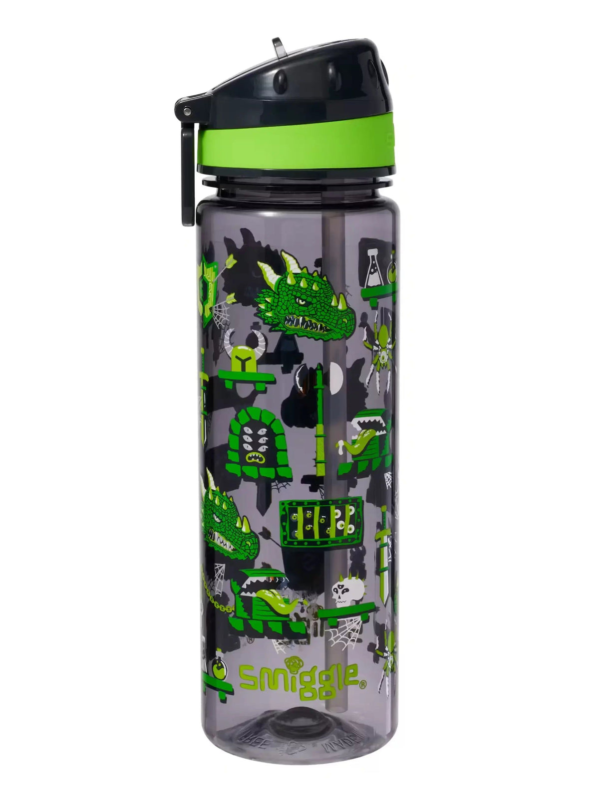 Smiggle – Hi There 650 ml BPA-freie Wasserflasche mit Strohhalm