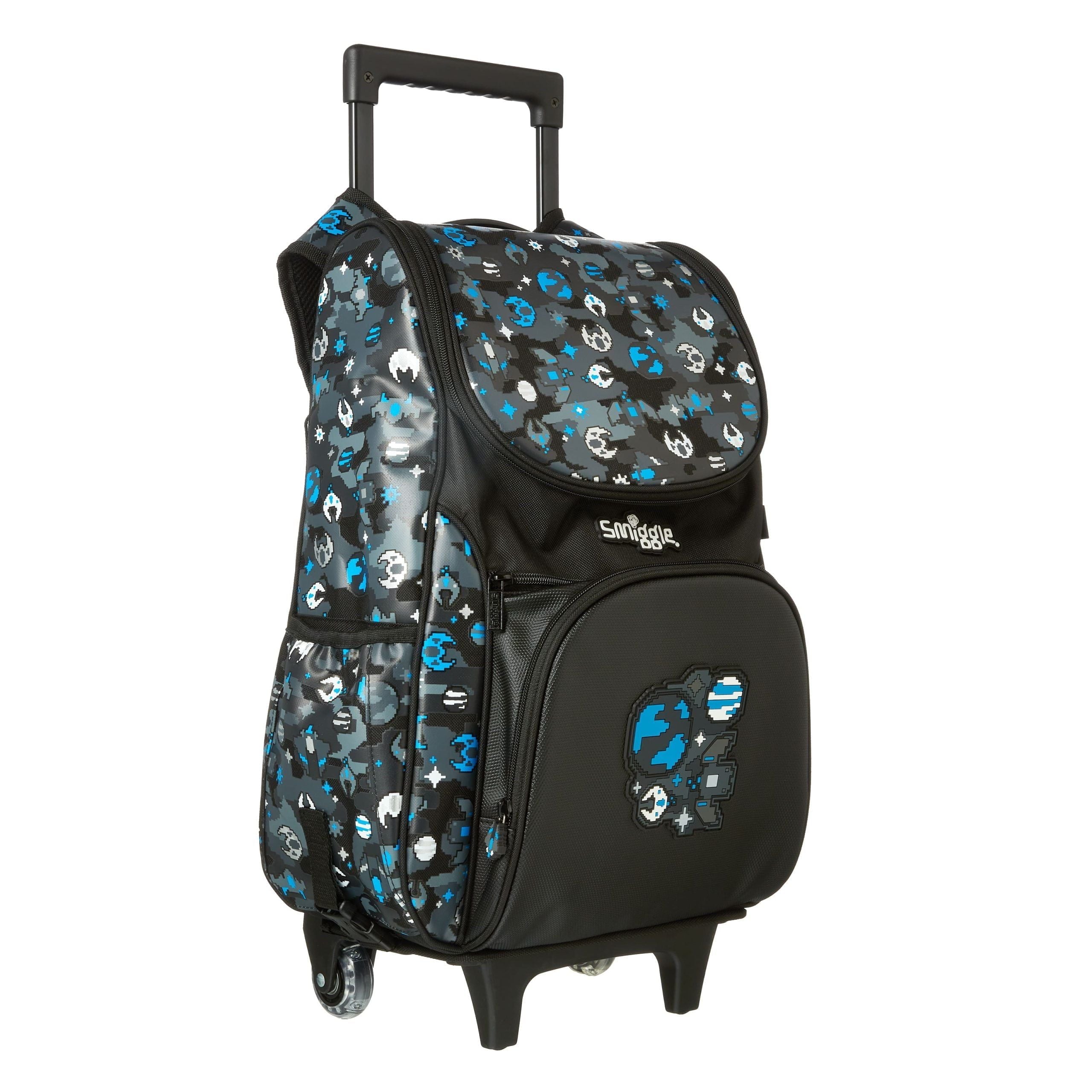 Smiggle - Hide beleuchtete, rollende Schul- und Reisetasche mit Rollen