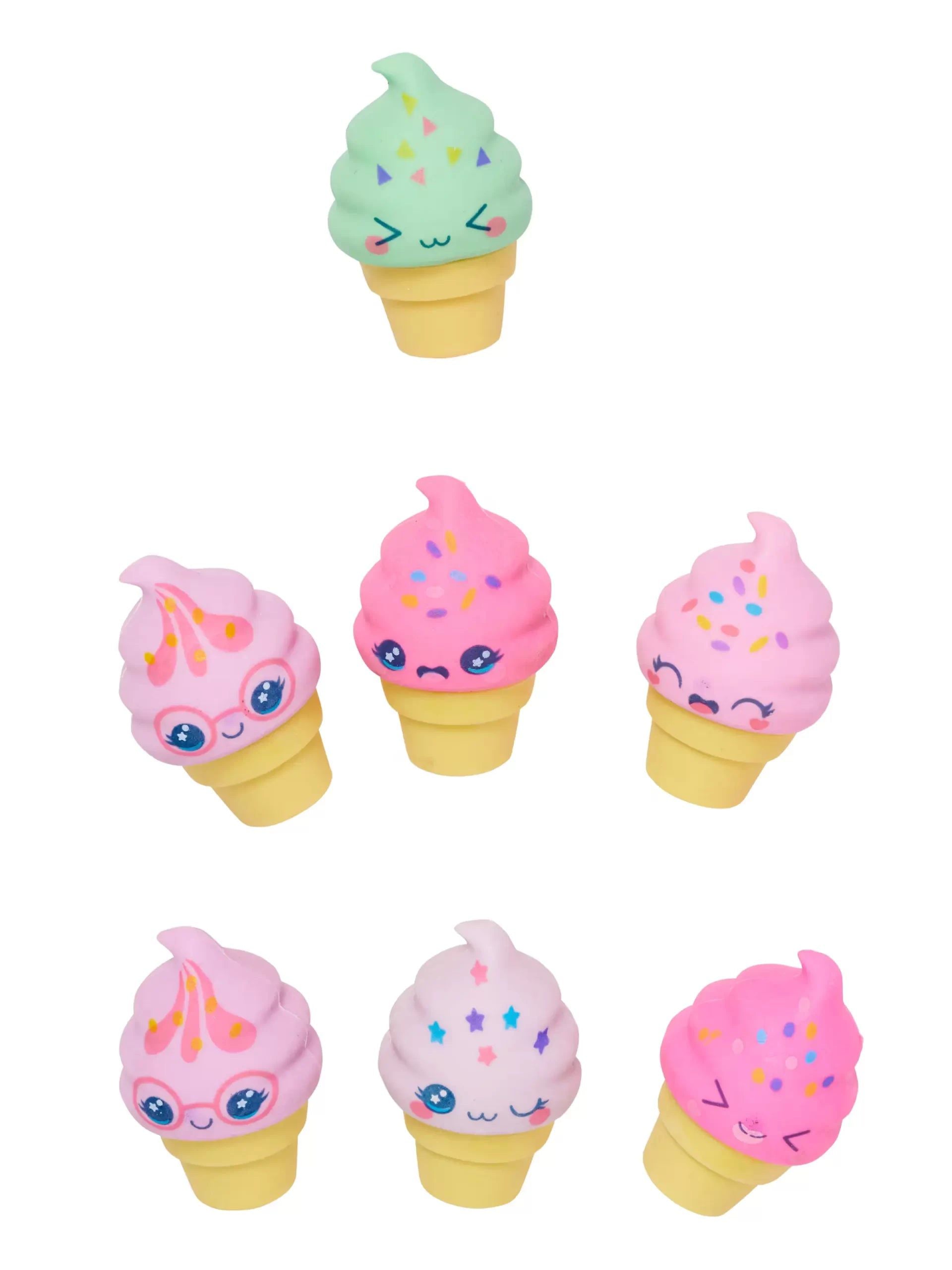 Smiggle - Eiscreme 7er Überraschungs-Duftradiergummi-Packung