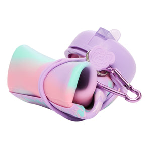 Smiggle – Illusion Unicorn Roll 600 ml BPA-freie Wasserflasche mit faltbarem Silikon-Trinkhalm