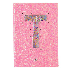 Smiggle – Rosa A5-Notizbuch mit beleuchteten Buchstaben