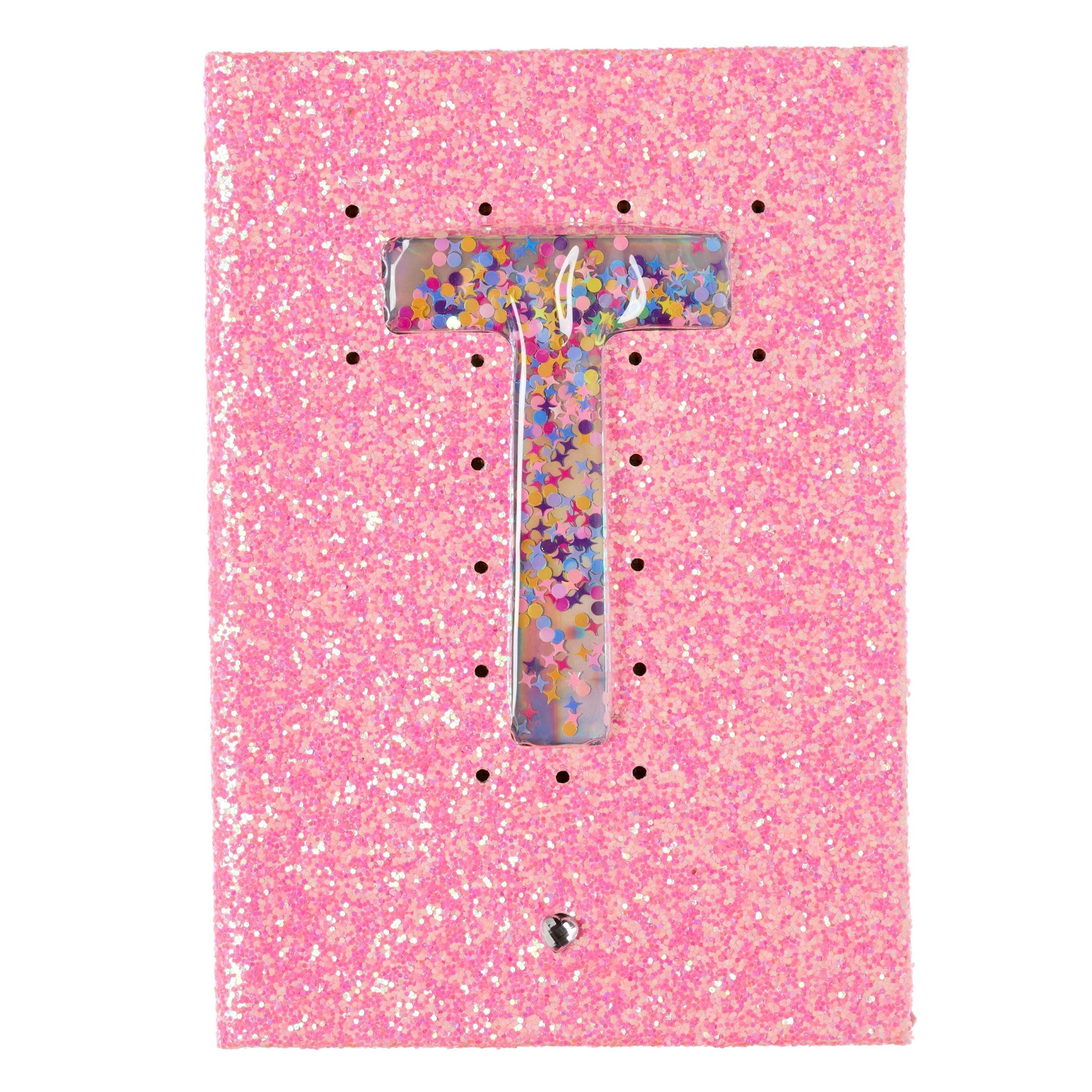 Smiggle – Rosa A5-Notizbuch mit beleuchteten Buchstaben
