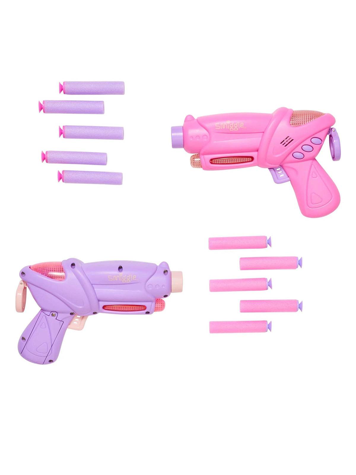 Smiggle - 2er Set leuchtende und klingende Dartpistolen