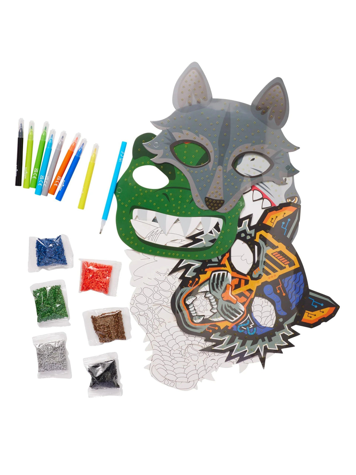 Smiggle – Lustiges Charakter-Masken-Set zum Selbermachen
