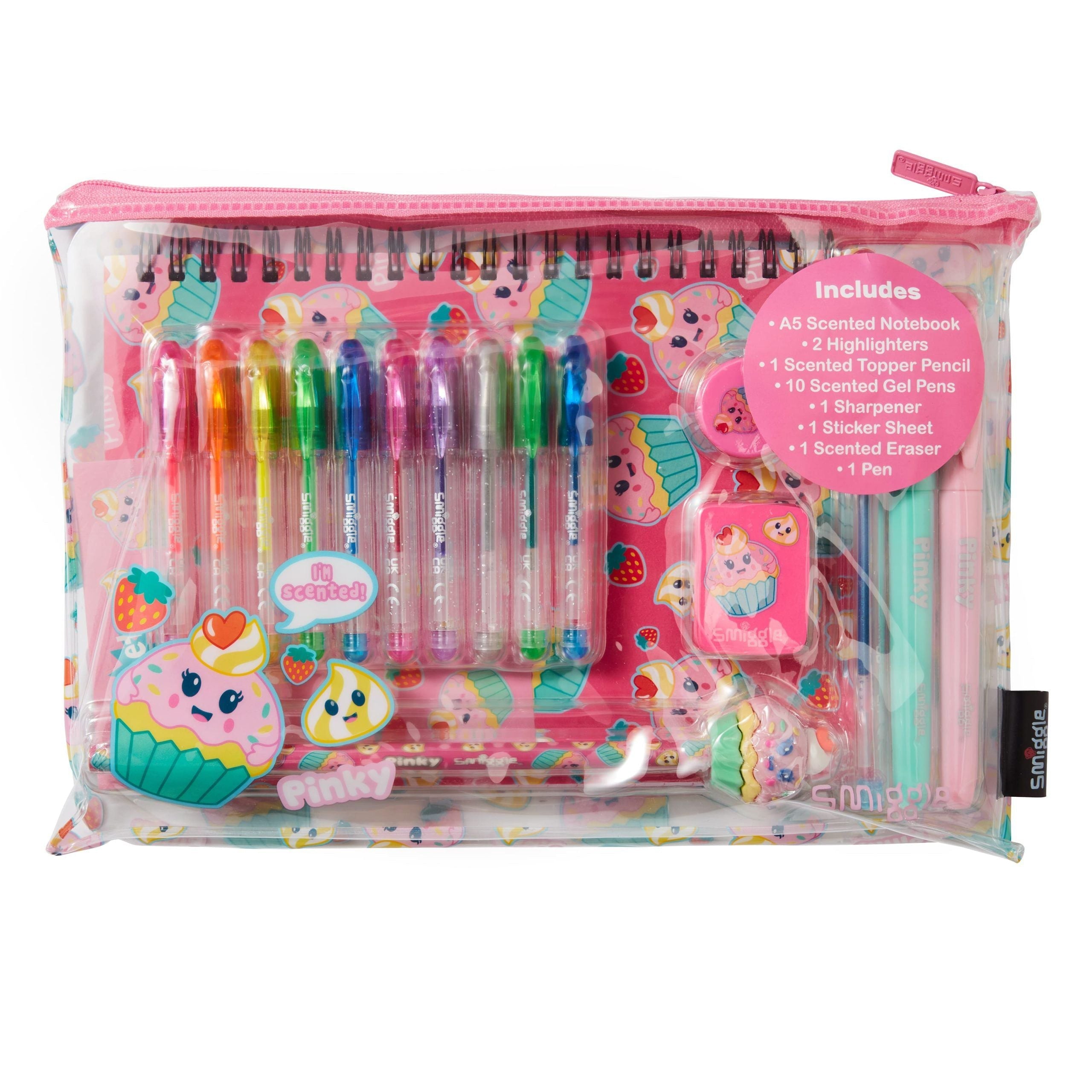 Smiggle – Duftendes A5-Notizbuch und Briefpapier-Set
