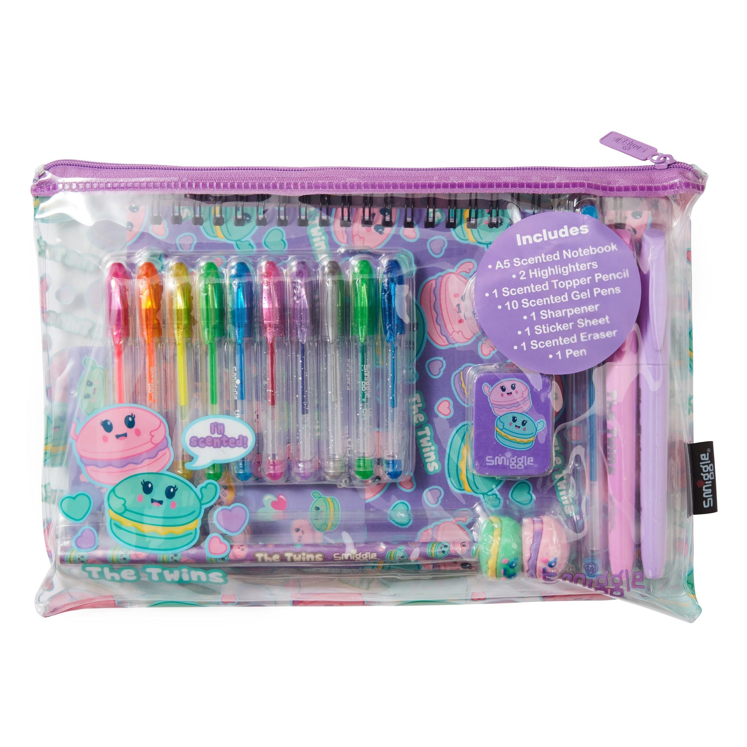 Smiggle – Duftendes A5-Notizbuch und Briefpapier-Set