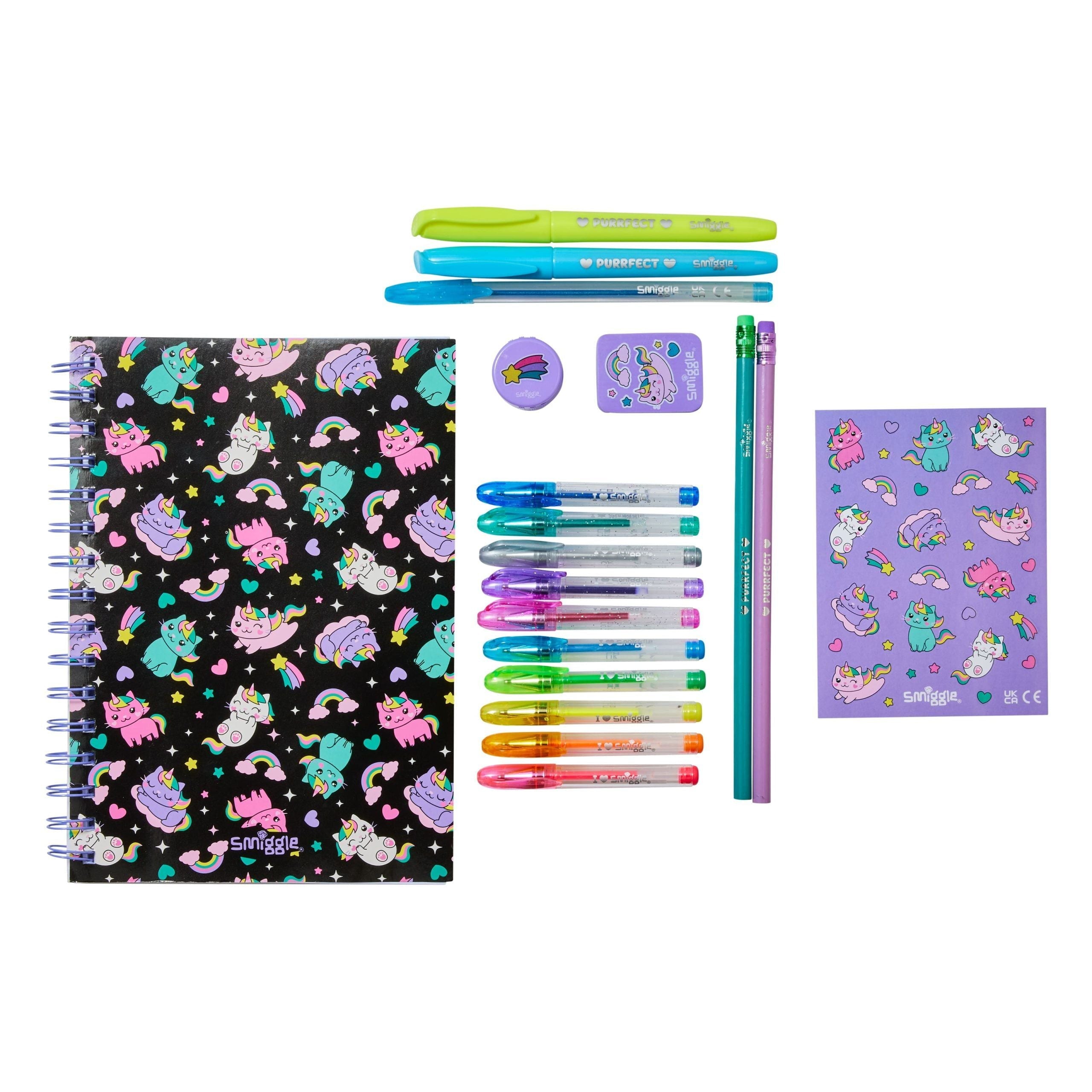 Smiggle – Duftendes A5-Notizbuch und Briefpapier-Set