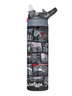 Smiggle – Limitless Automatik-Flasche aus Edelstahl, 520 ml, mit Strohhalm