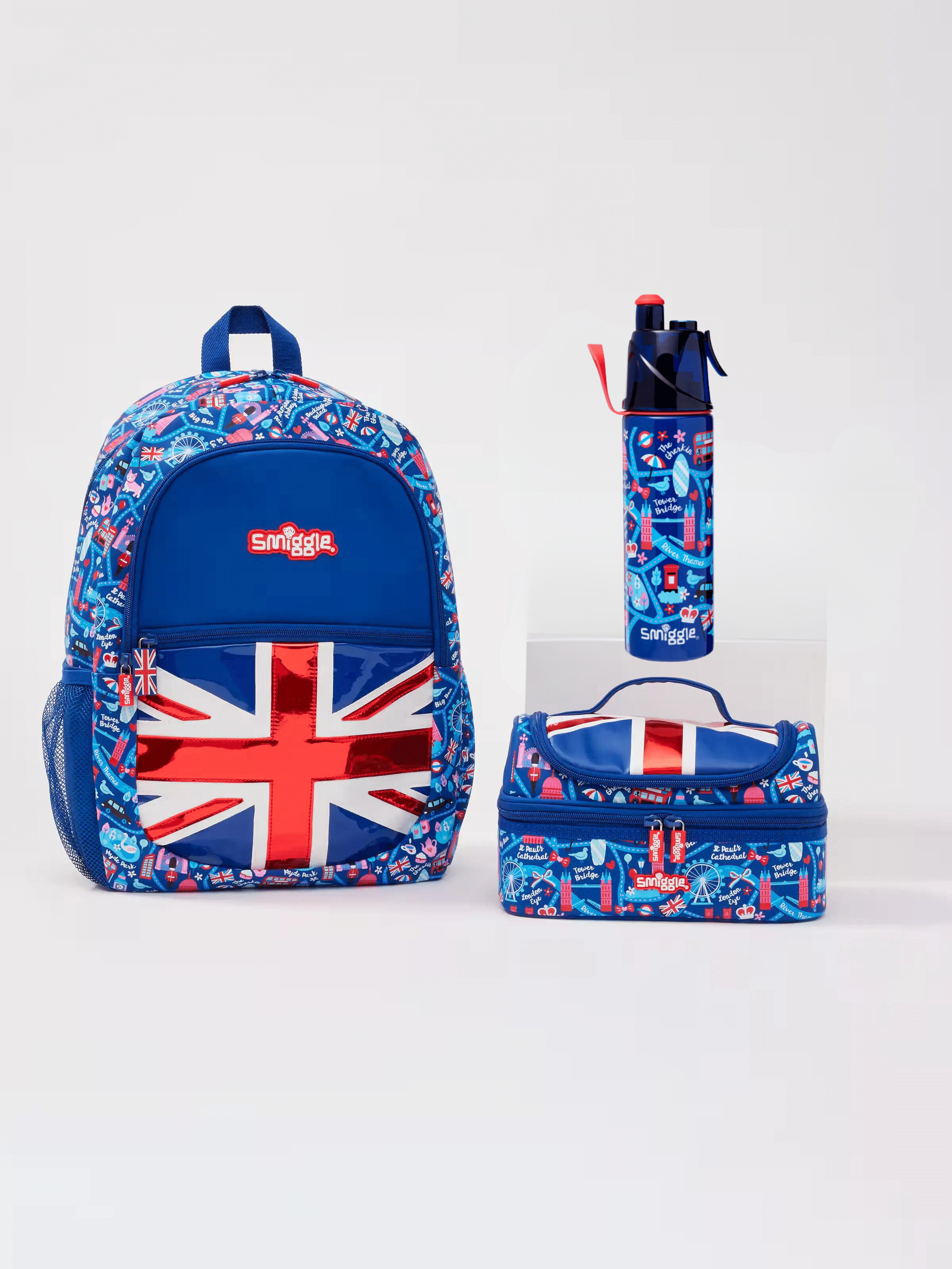 Smiggle - Little London 3-teiliges Schultaschen-Set