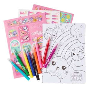 Smiggle – Little Pals Malbücher und Buntstifte-Set