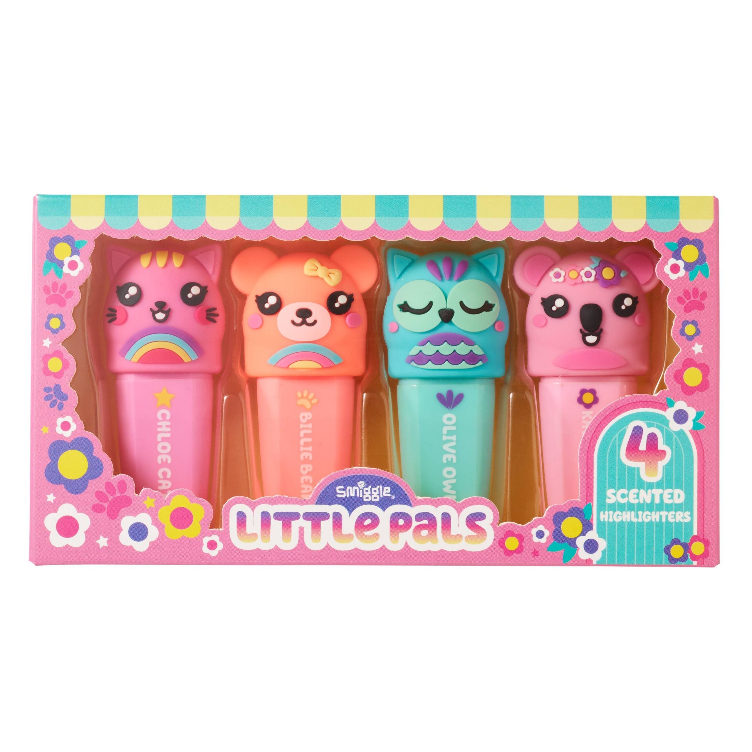 Smiggle – Little Pals Textmarker-Packung X4