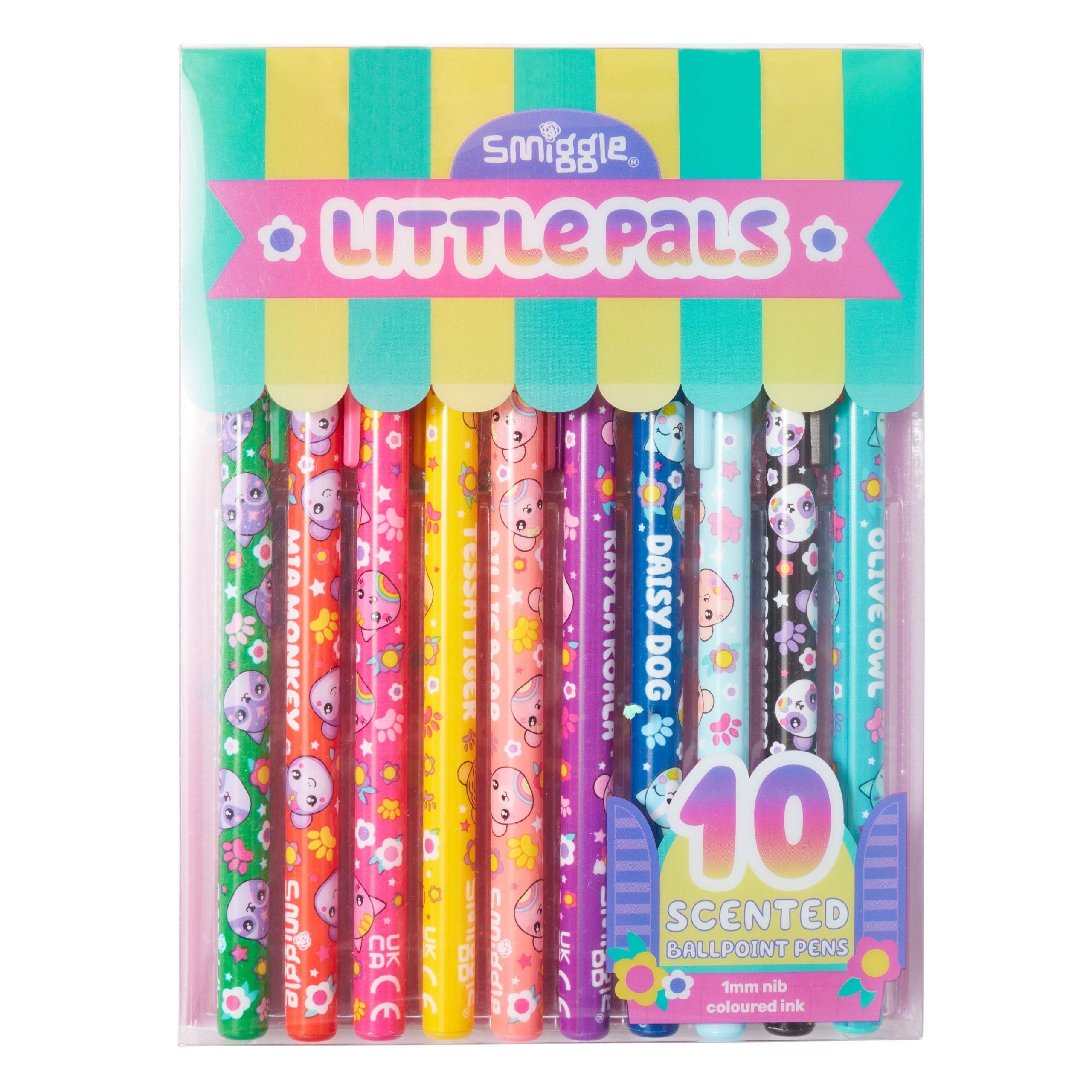 Smiggle – 10er-Pack mit duftenden Buntstiften von Little Pals