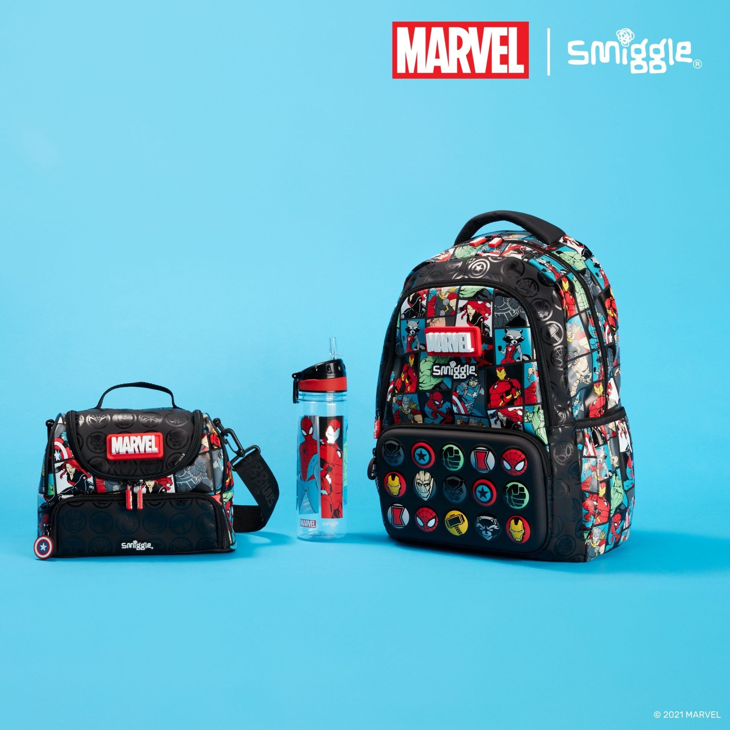 Smiggle - Marvel 3-teiliges Schulranzen-Set