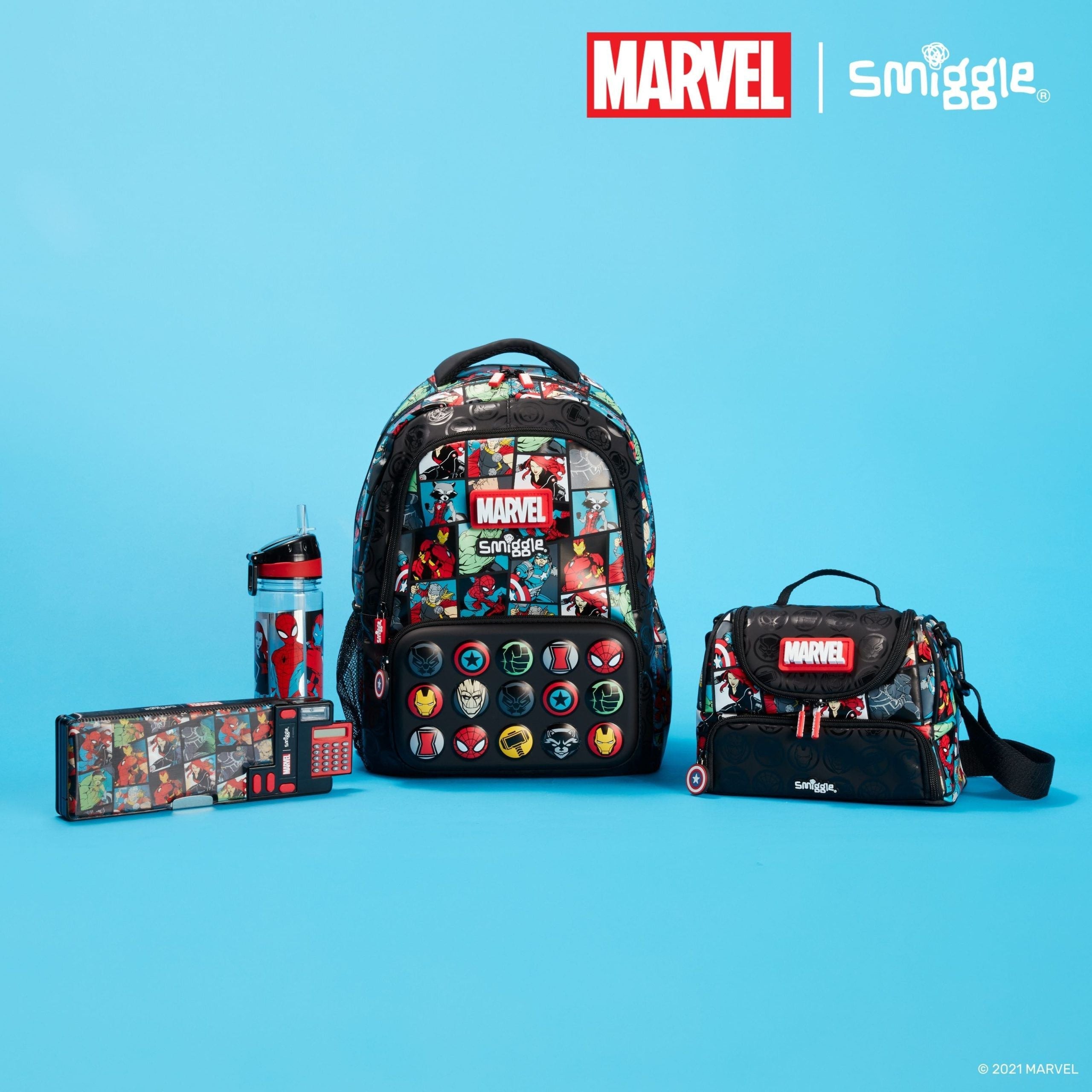 Smiggle - Marvel 4-teiliges Schulranzen-Set