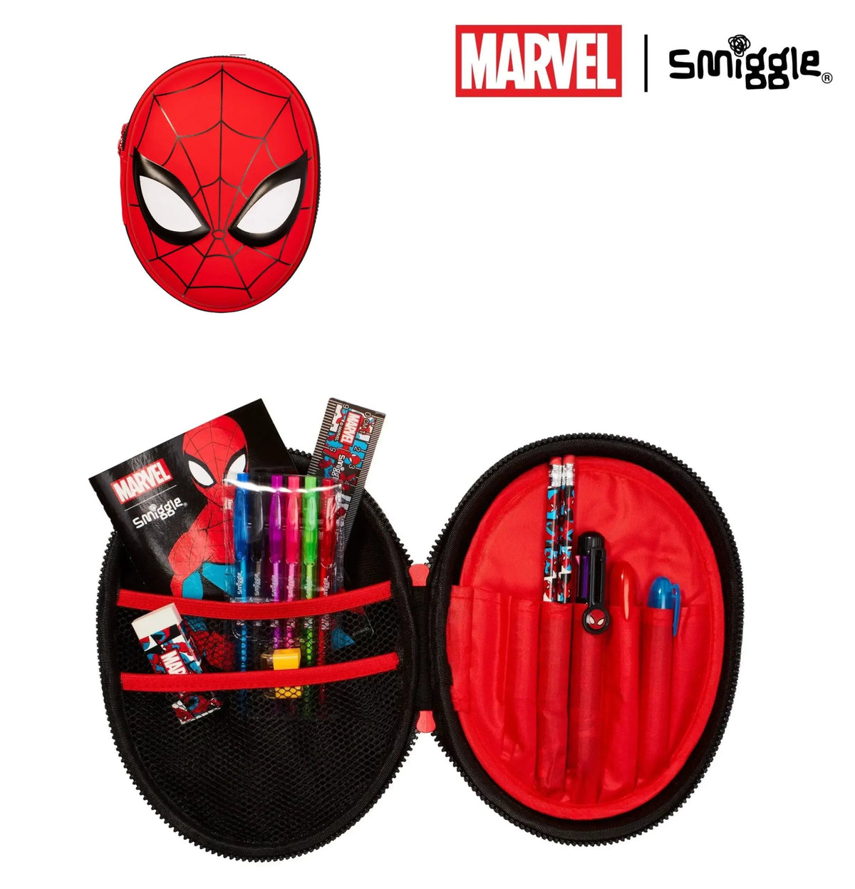 Smiggle – Marvel Spider-Man Federmäppchen und Schreibwaren-Set