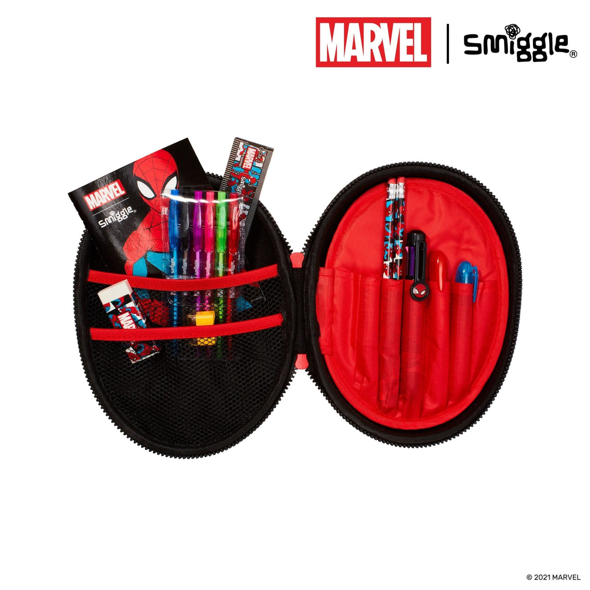 Smiggle – Marvel Spider-Man Federmäppchen und Schreibwaren-Set