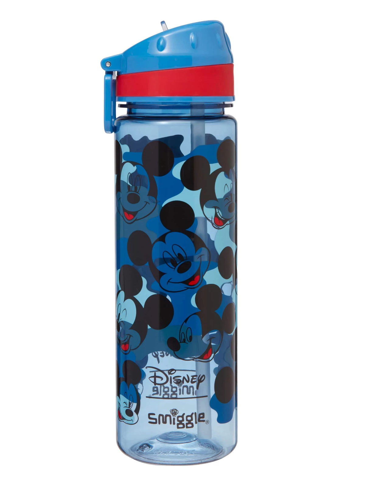 Smiggle - Mickey Mouse 650ML BPA-freie Trinkflasche mit Strohhalm