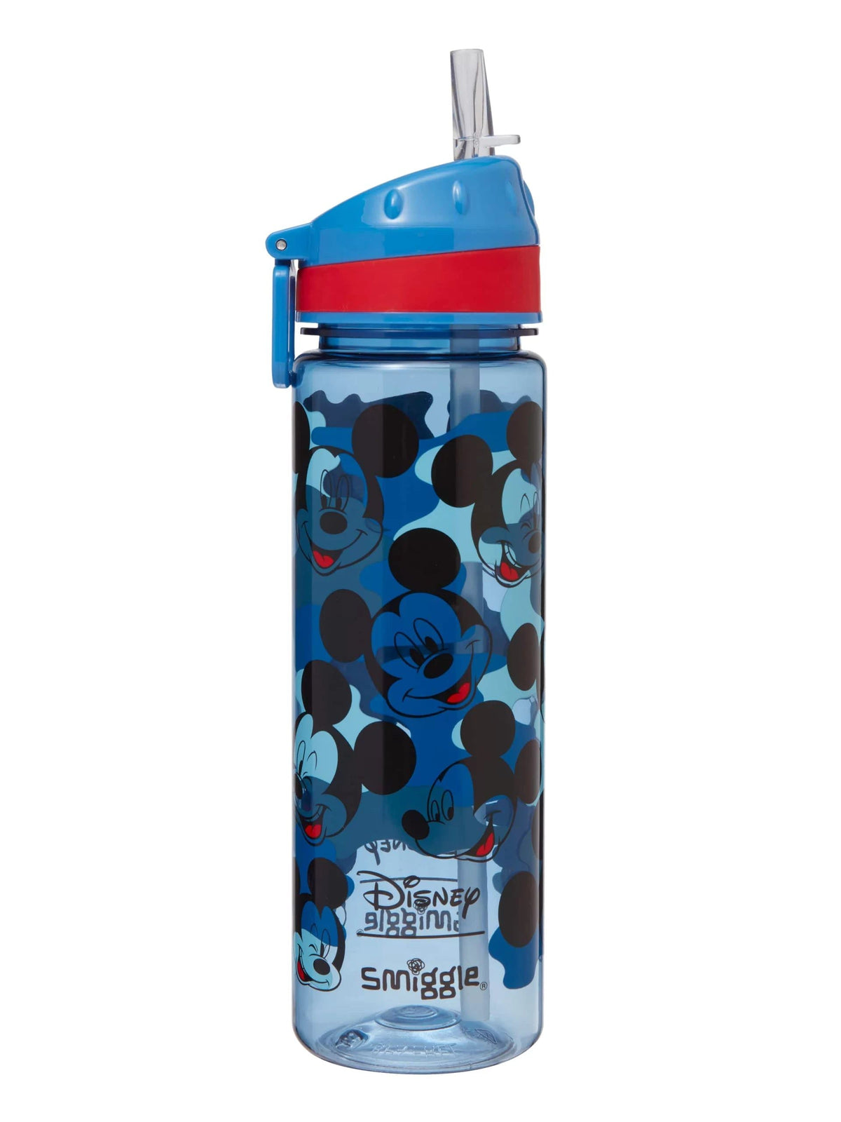 Smiggle - Mickey Mouse 650ML BPA-freie Trinkflasche mit Strohhalm