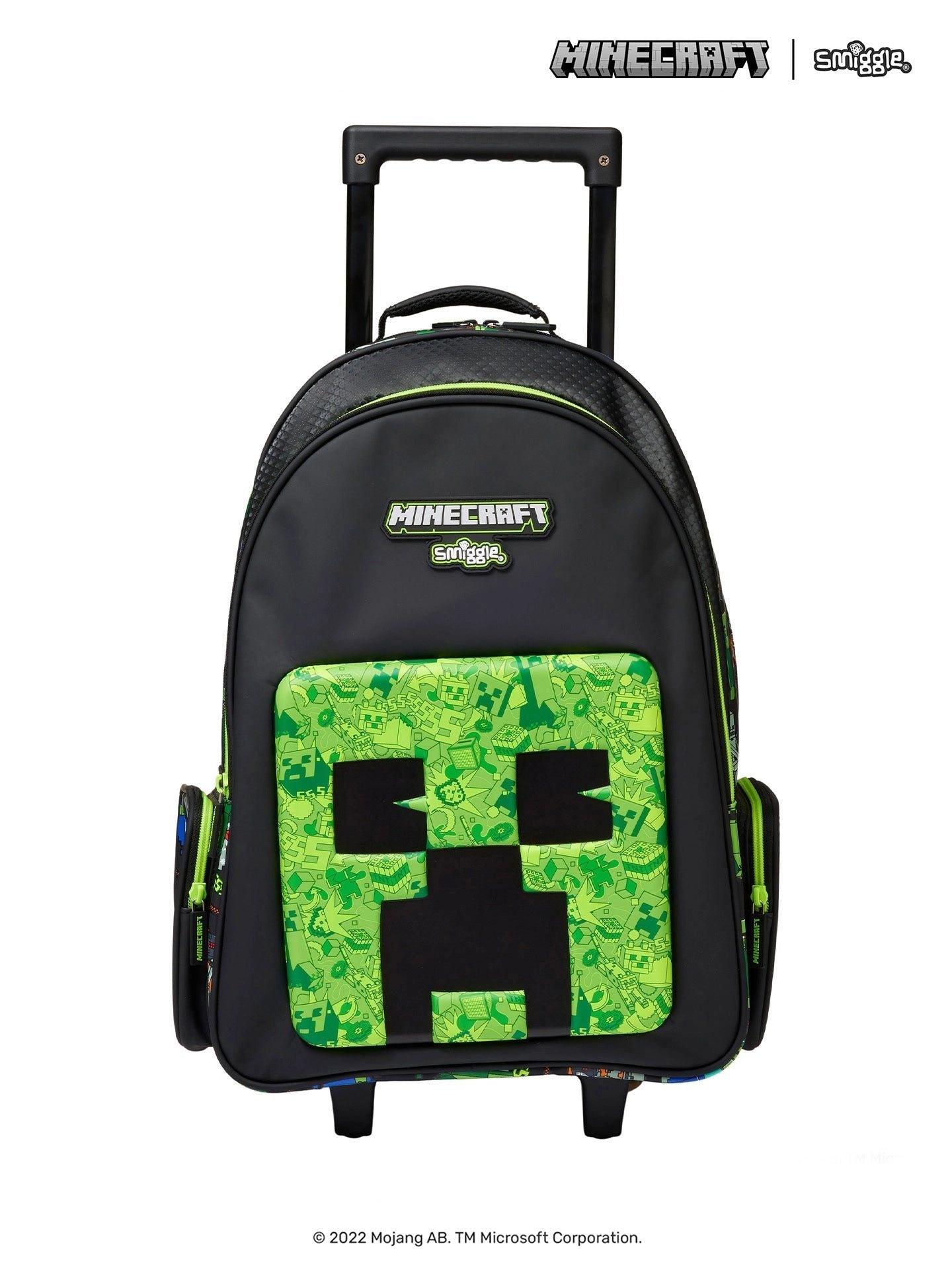 Smiggle - Minecraft Trolley-Rucksack mit leuchtenden Rollen