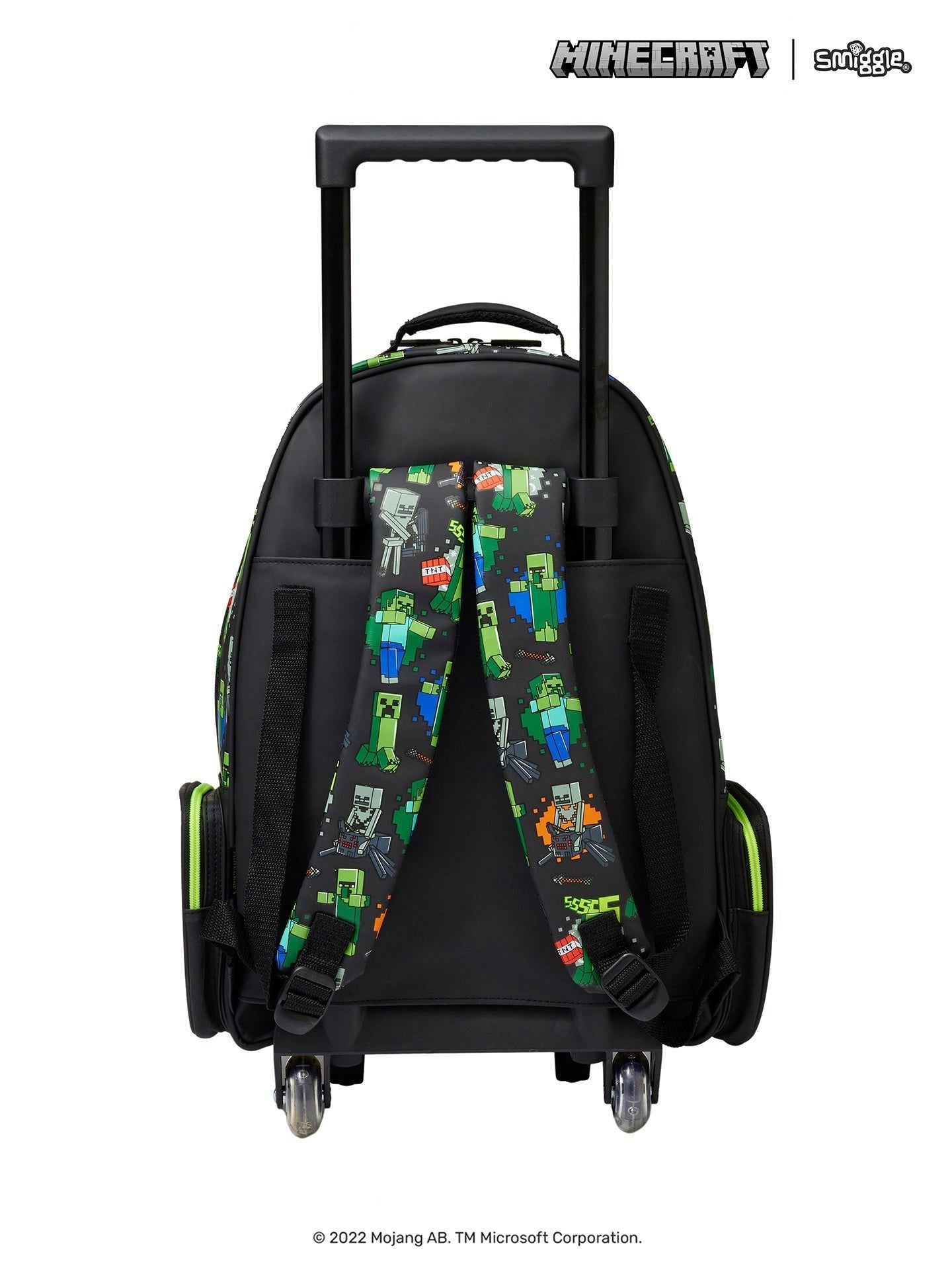 Smiggle - Minecraft Trolley-Rucksack mit leuchtenden Rollen