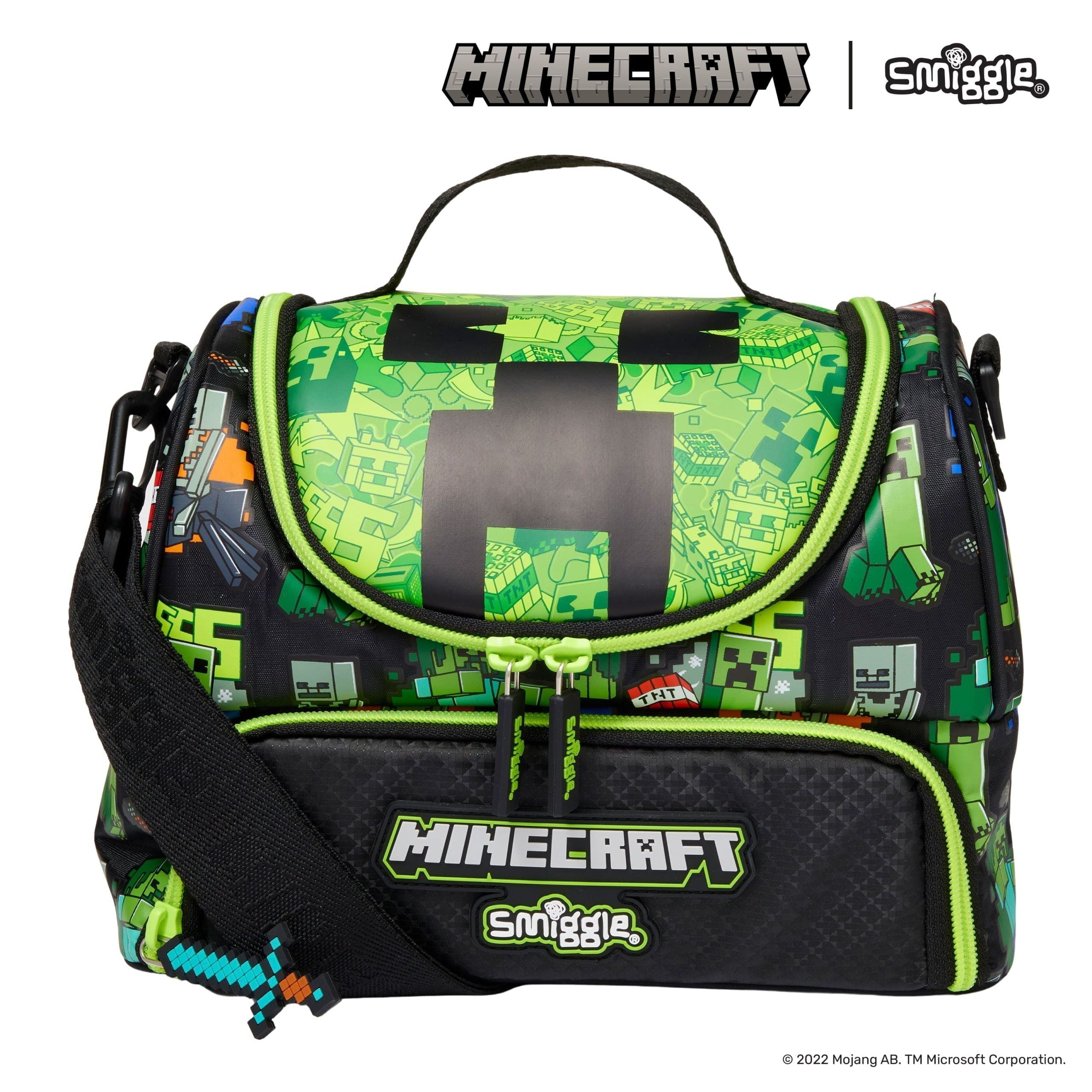 Smiggle – doppellagige Minecraft-Lunchbox zum Aufhängen