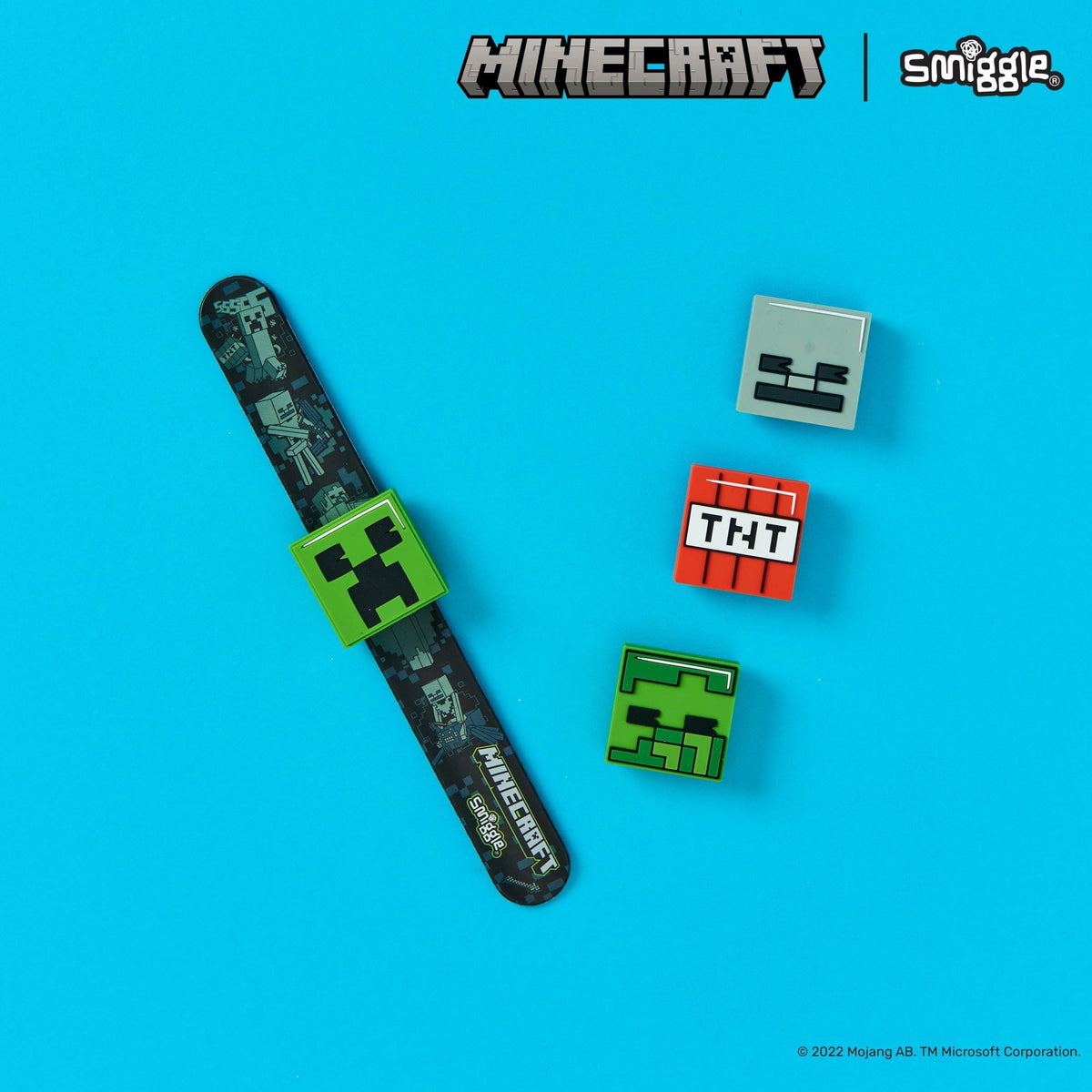 Smiggle – Minecraft Multi Charm Wechsel-Slapband-Arm-Zubehör