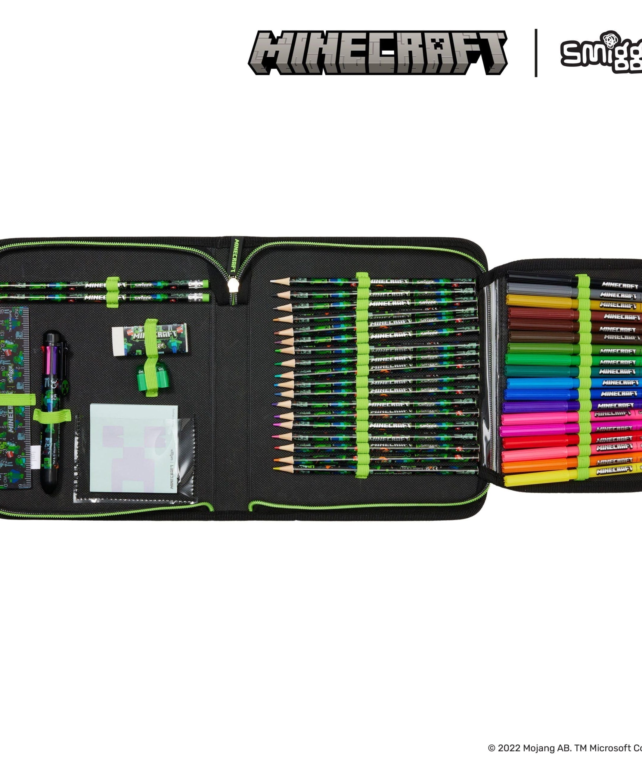 Smiggle - Minecraft Schreibwarenset und Federmäppchen
