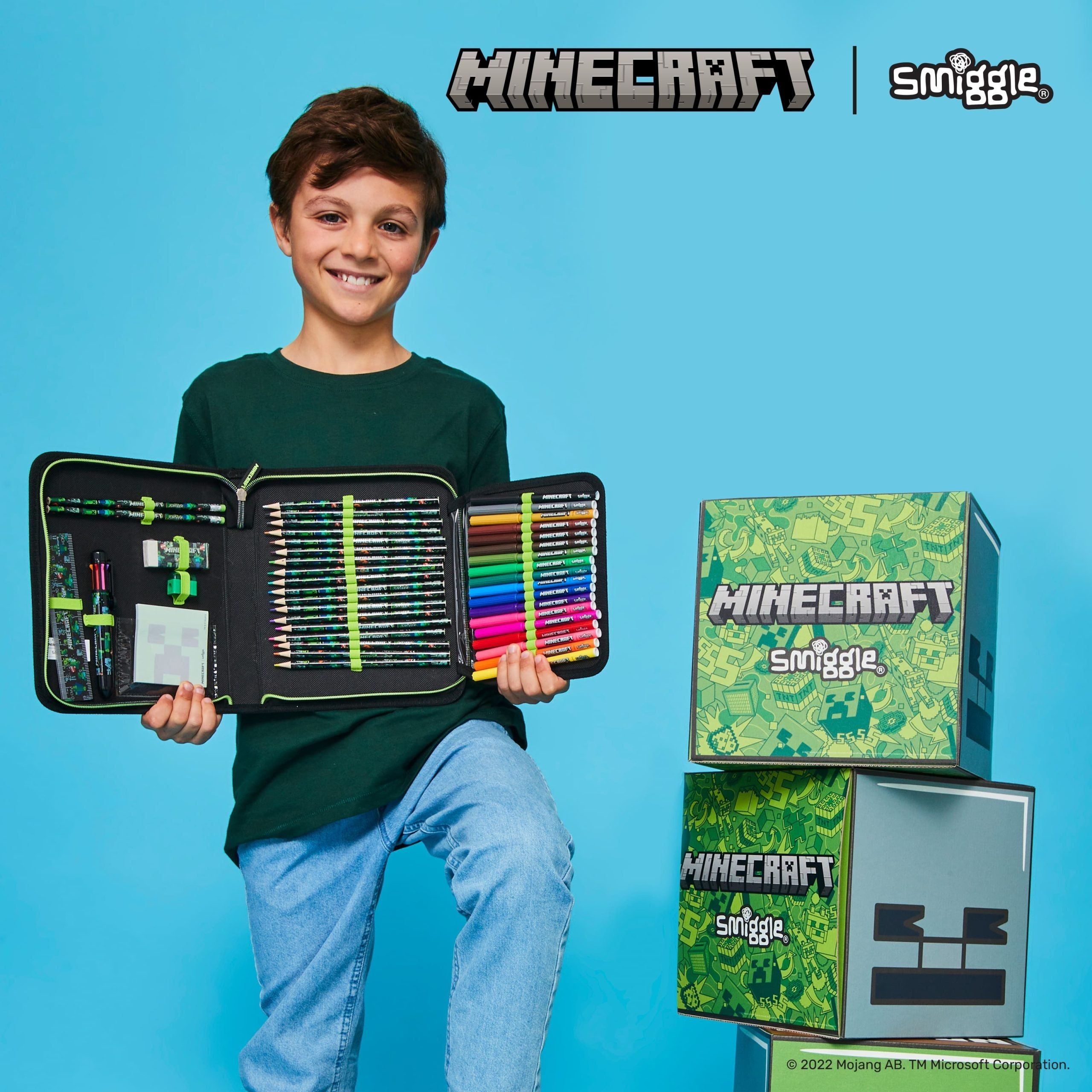 Smiggle - Minecraft Schreibwarenset und Federmäppchen
