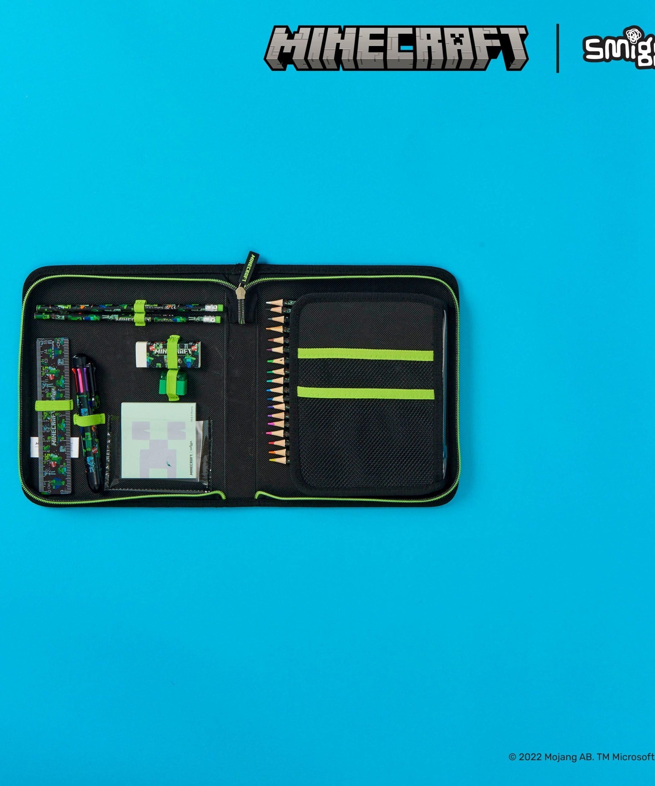 Smiggle - Minecraft Schreibwarenset und Federmäppchen