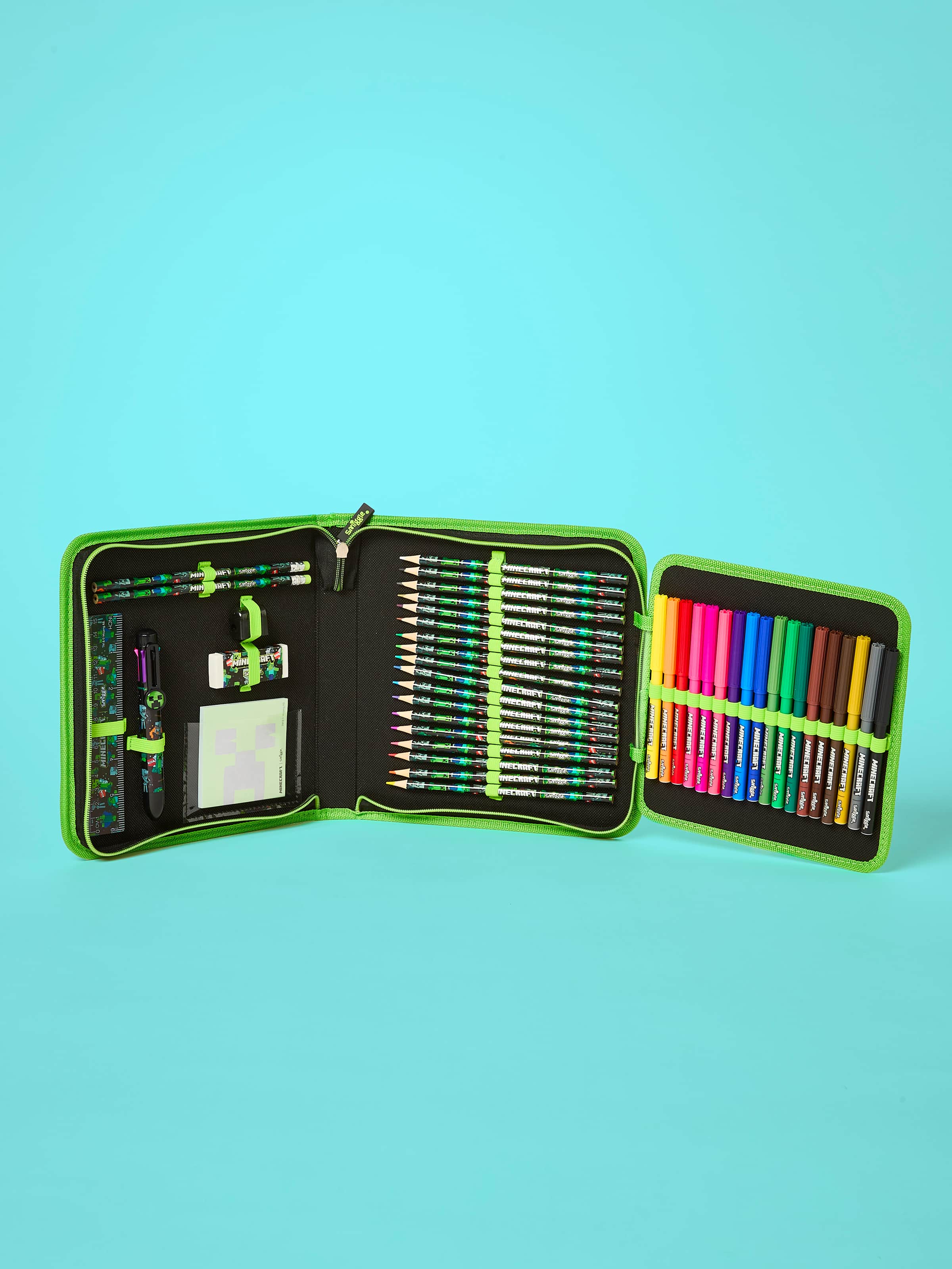 Smiggle – Minecraft-Briefpapier-Set und Federmäppchen