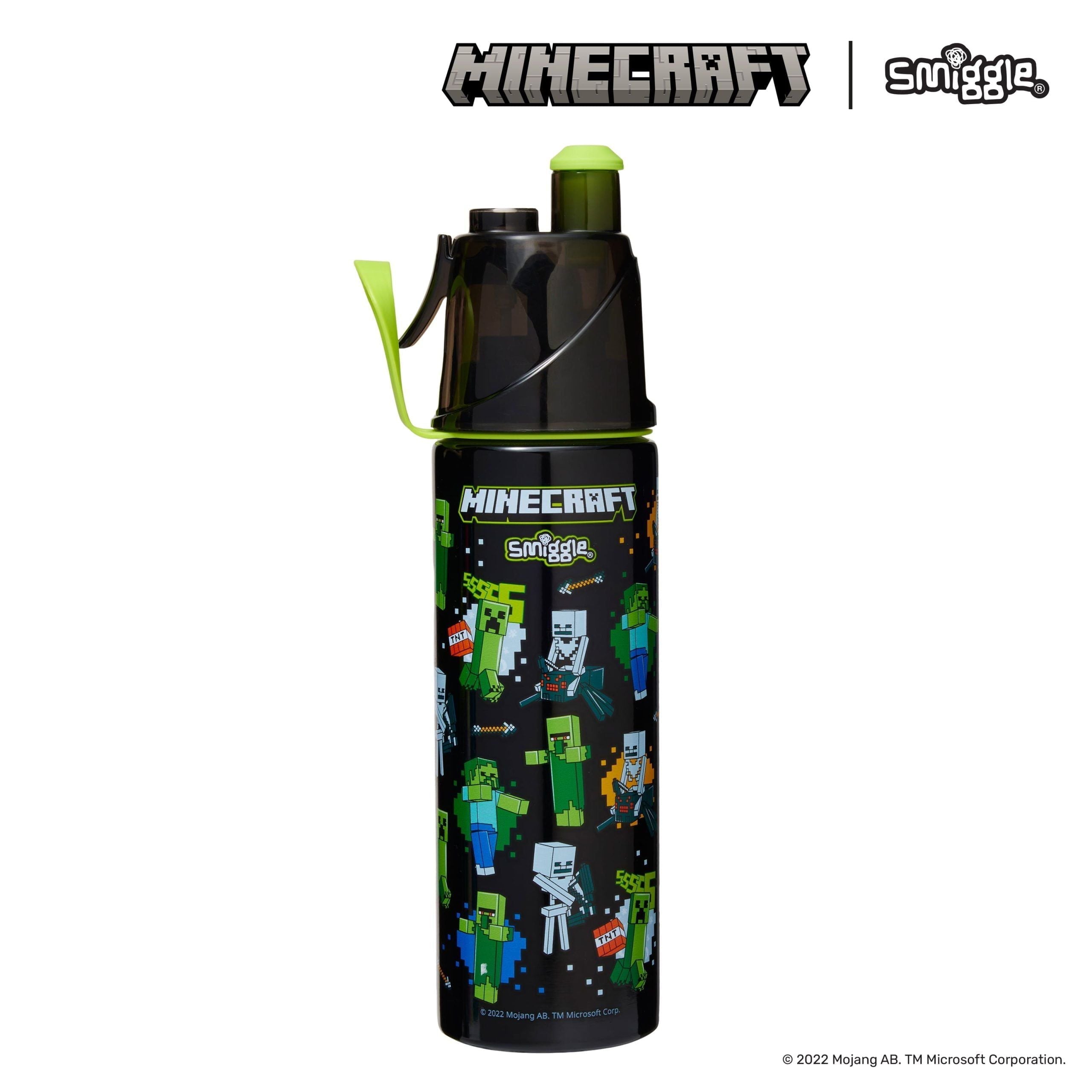 Smiggle – Minecraft 500 ml Stahlflasche mit Wasserspray