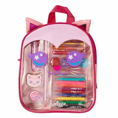 Smiggle - Süßes rotes Katzen-Buntstift-Rucksack-Set für die Kleinen
