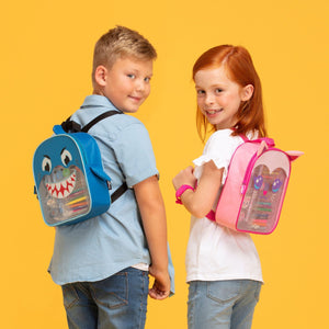 Smiggle - Süßes Blue Shark Crayons Rucksack-Set für die Kleinen