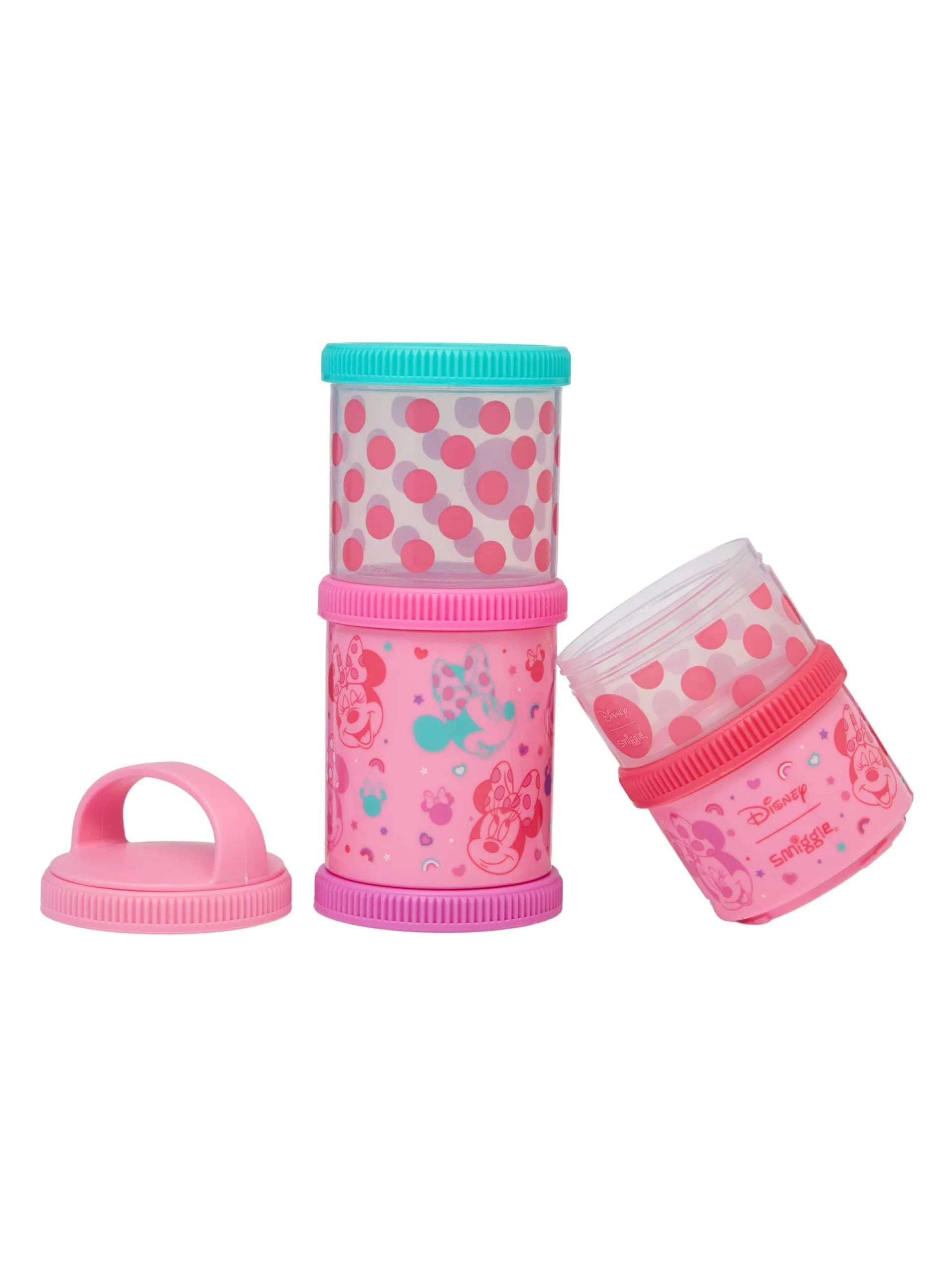 Smiggle - Minnie Maus 4er-Snack- und Aufbewahrungsboxen