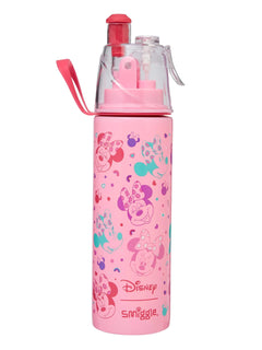 Smiggle – Minnie Mouse 500 ml Stahlflasche mit Wasserspray 